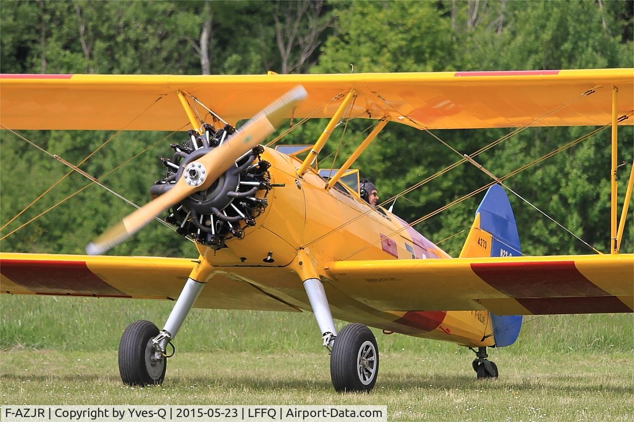 F-AZJR, 1942 Boeing-Stearman PT-13D (E75) C/N 75-5656, Boeing PT-13D Kaydet (E75), On display, La Ferté-Alais Airfield (LFFQ) Air show 2015