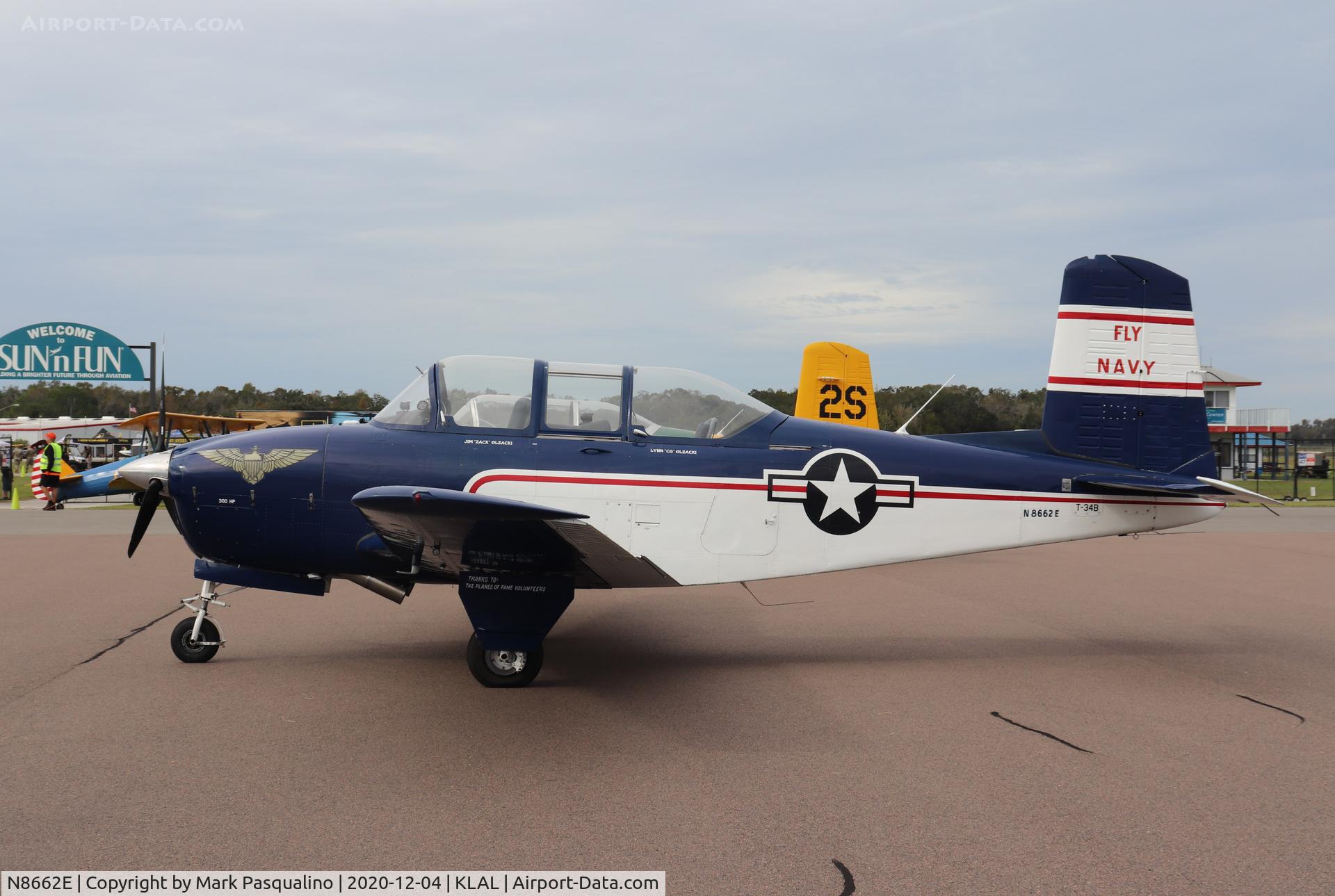 N8662E, 1955 Beech D-45 Mentor C/N BG-33, Beech T-34B