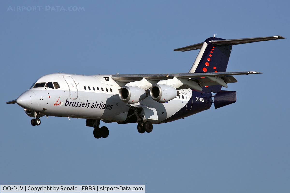 OO-DJV, 1996 British Aerospace Avro 146-RJ85 C/N E.2295, at bru