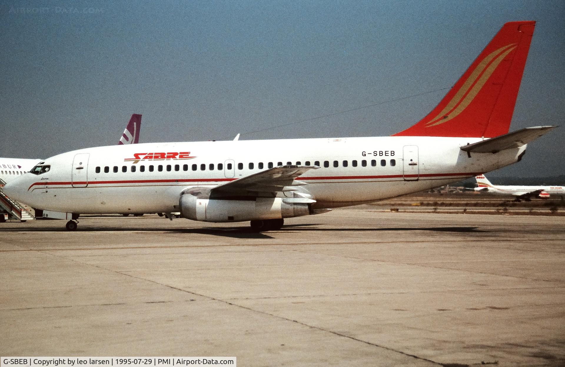 G-SBEB, 1974 Boeing 737-204 C/N 20807, Palma de Mallorca 29.7.1995