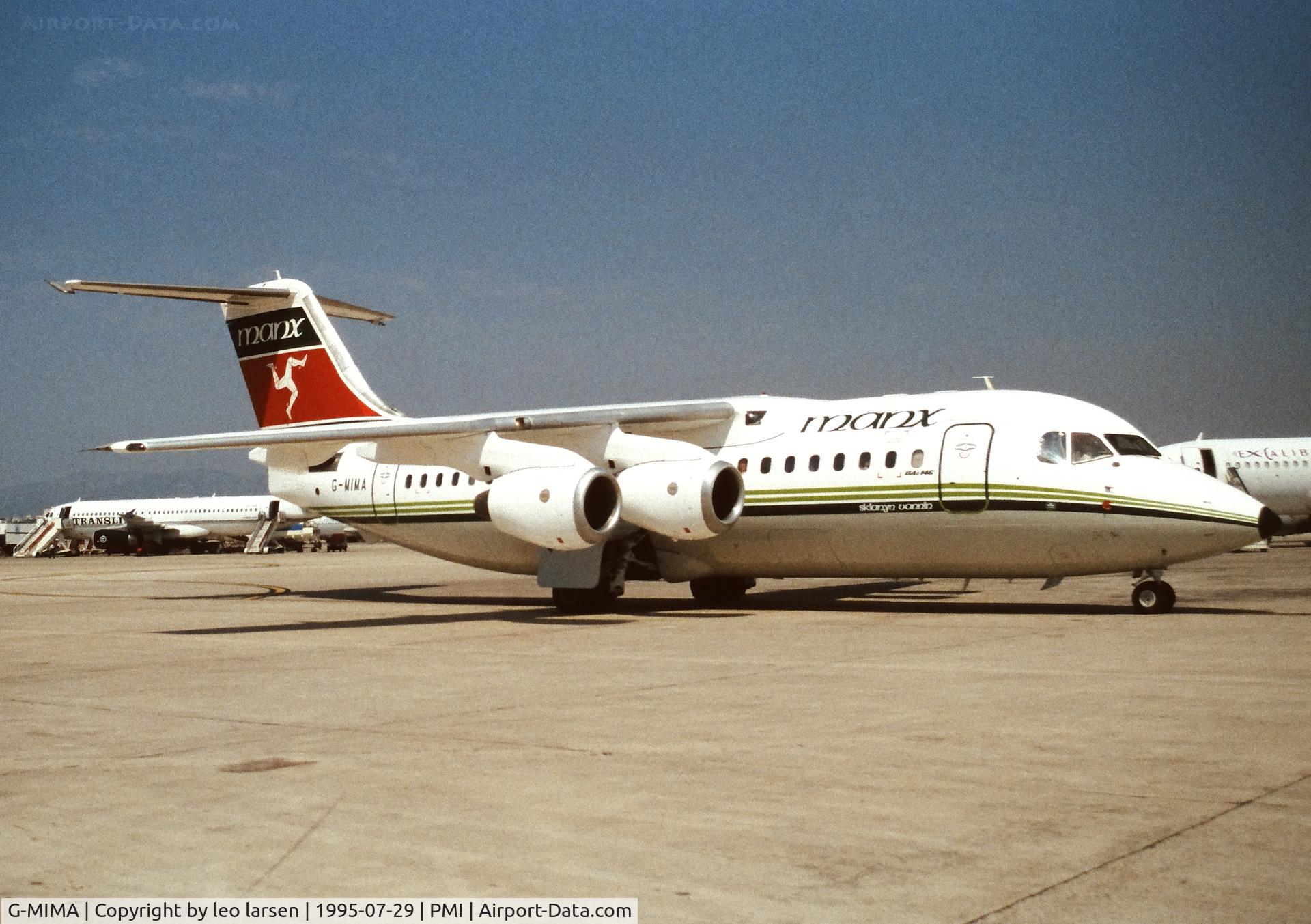G-MIMA, 1987 British Aerospace BAe.146-200 C/N E2079, Palma de Mallorca 29.7.1995