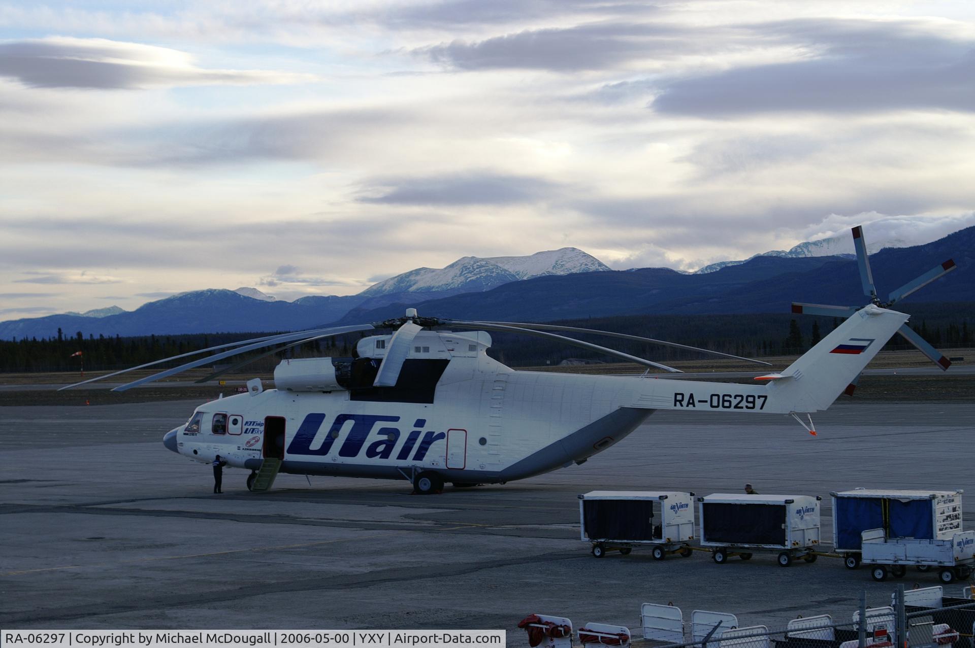 RA-06297, Mil Mi-26T Halo C/N 34001212114, At Whitehorse Yukon en route to work in British Columbia May 05 2006 Early morning.