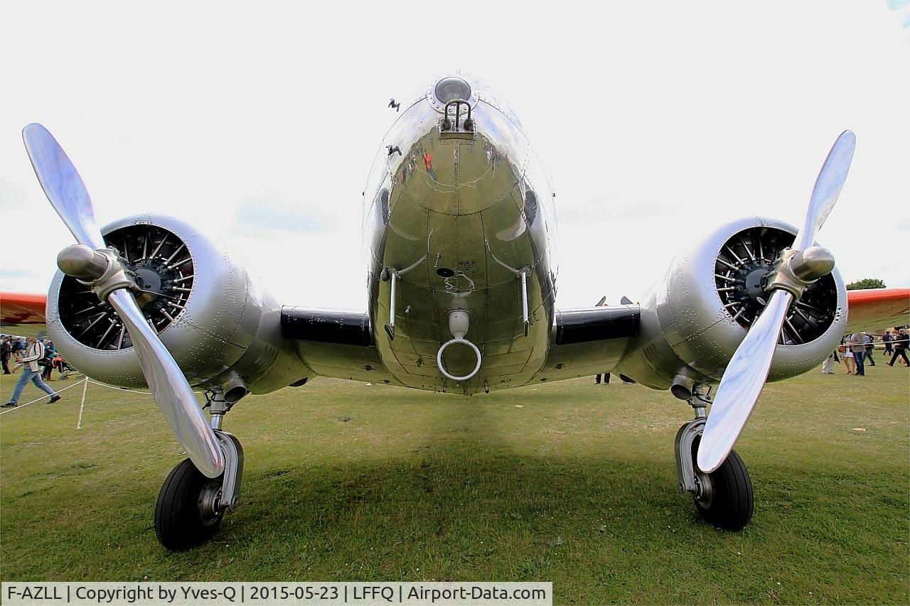 F-AZLL, 1941 Lockheed 12A Electra Junior C/N 1287, Lockheed 12A Electra Junior, Static display, La Ferté-Alais airfield (LFFQ) Airshow 2015