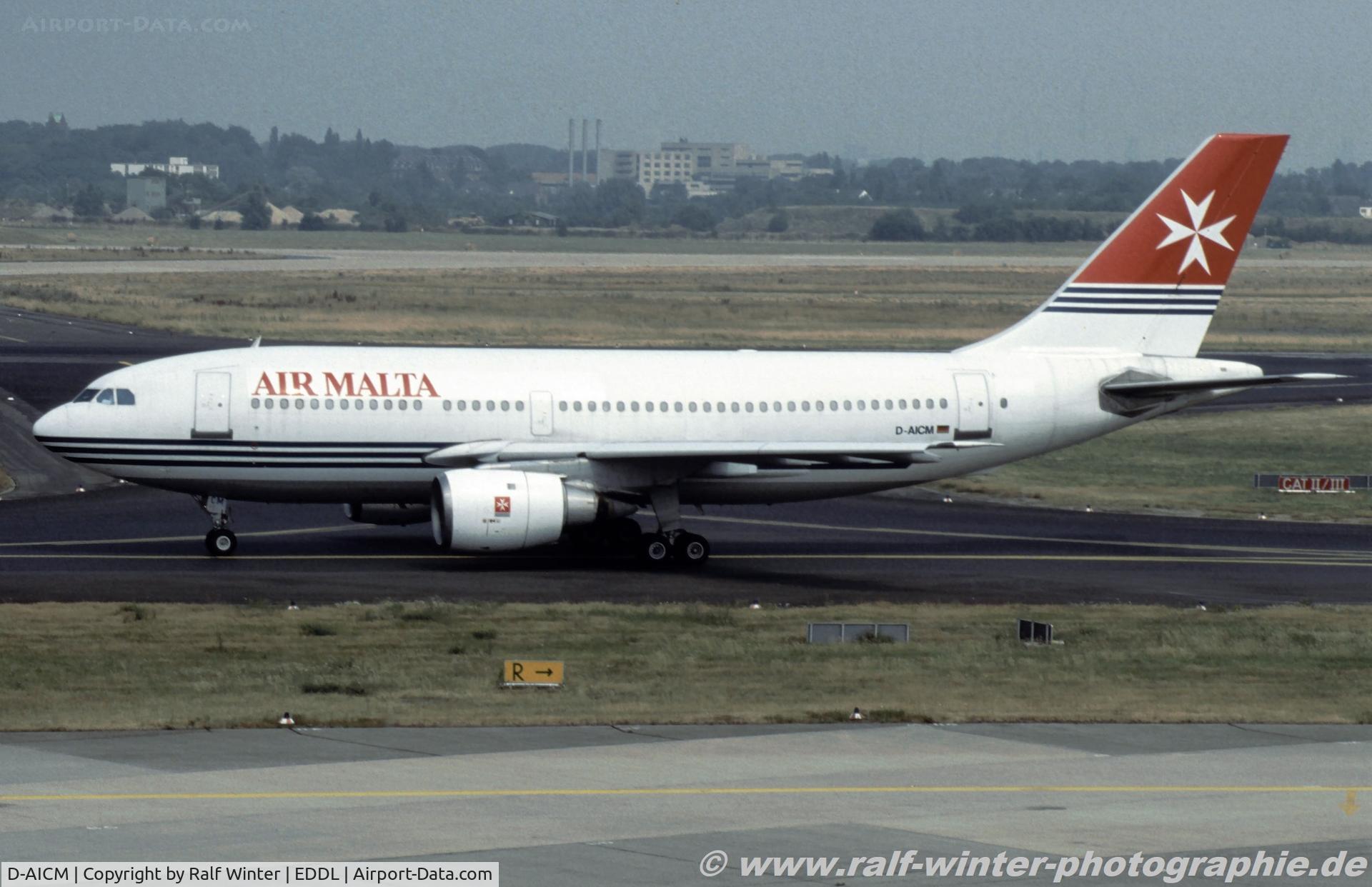 D-AICM, 1985 Airbus A310-203 C/N 356, Airbus A310-203 - KM AMC Air Malta - 356 - D-AICM - 07.1994 - DUS