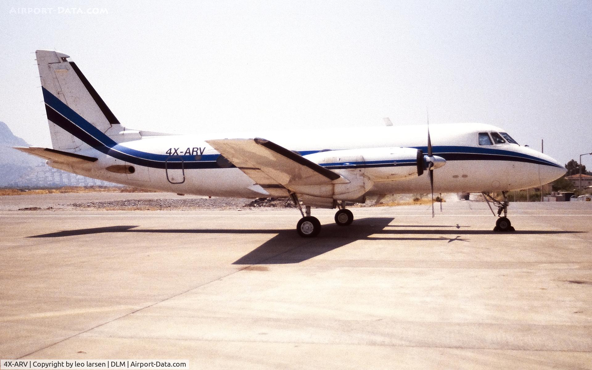 4X-ARV, 1963 Grumman G-159 Gulfstream 1 C/N 101, Dalaman 4.8.1995.Aereroel Airways.