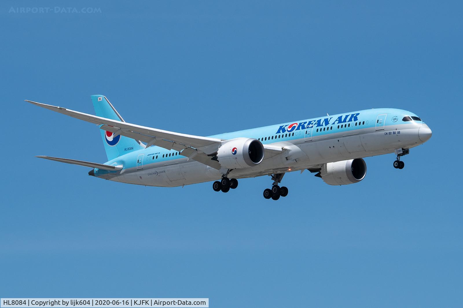 HL8084, 2017 Boeing 787-9 Dreamliner C/N 34813, Short final 13L @ JFK