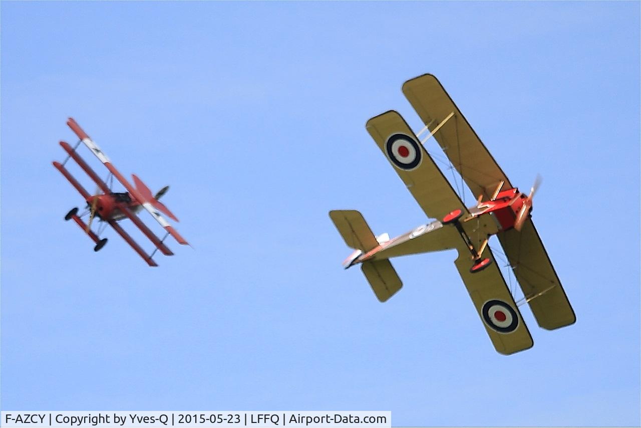 F-AZCY, Royal Aircraft Factory SE-5A Replica C/N 03, Royal Aircraft Factory SE-5, On display, La Ferté-Alais Airfield (LFFQ) Air Show 2015