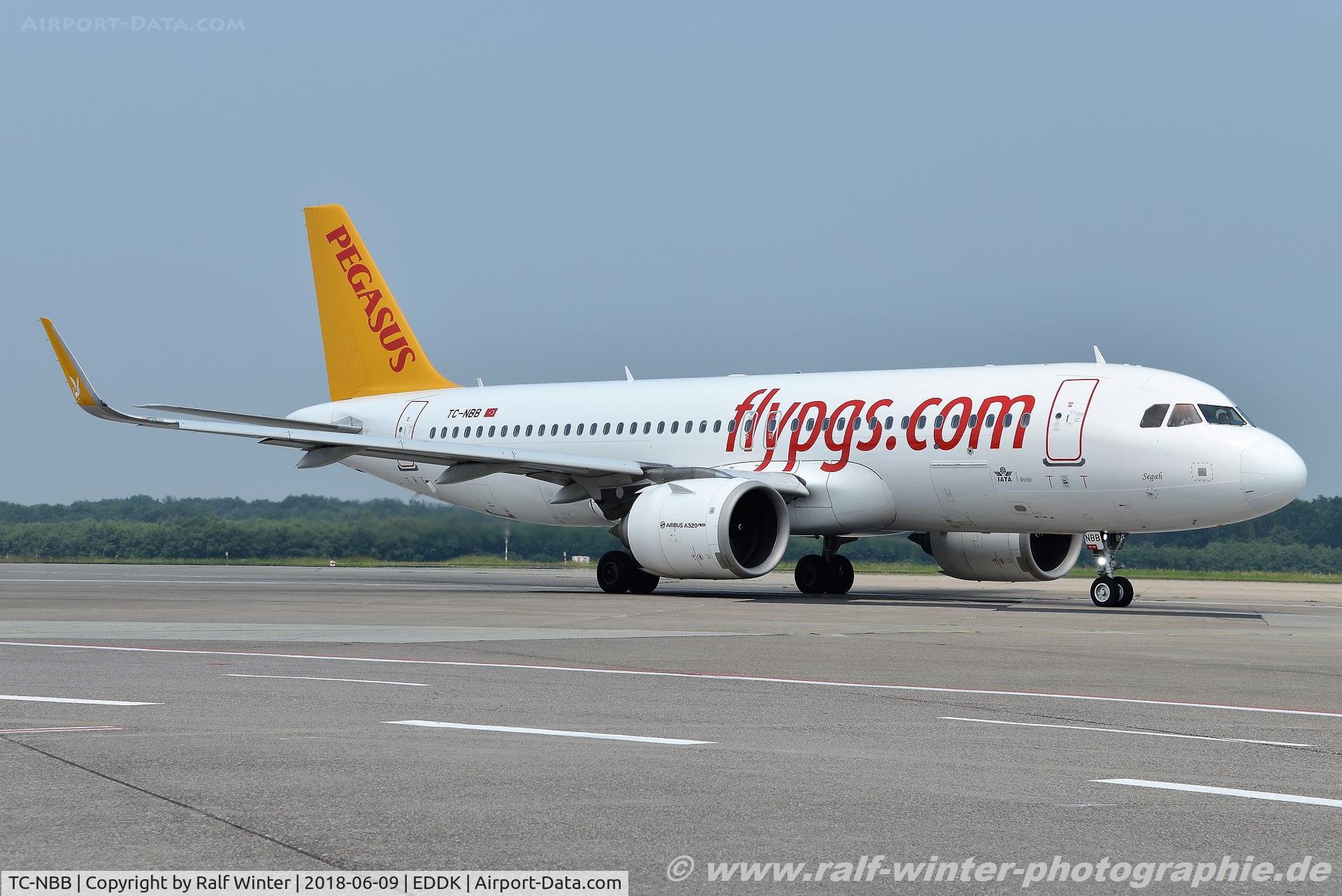 TC-NBB, 2016 Airbus A320-251NEO C/N 7147, Airbus A320-251N - PC PGT Pegasus 'Segah' - 7147 - TC-NBB - 09.06.2018 - CGN