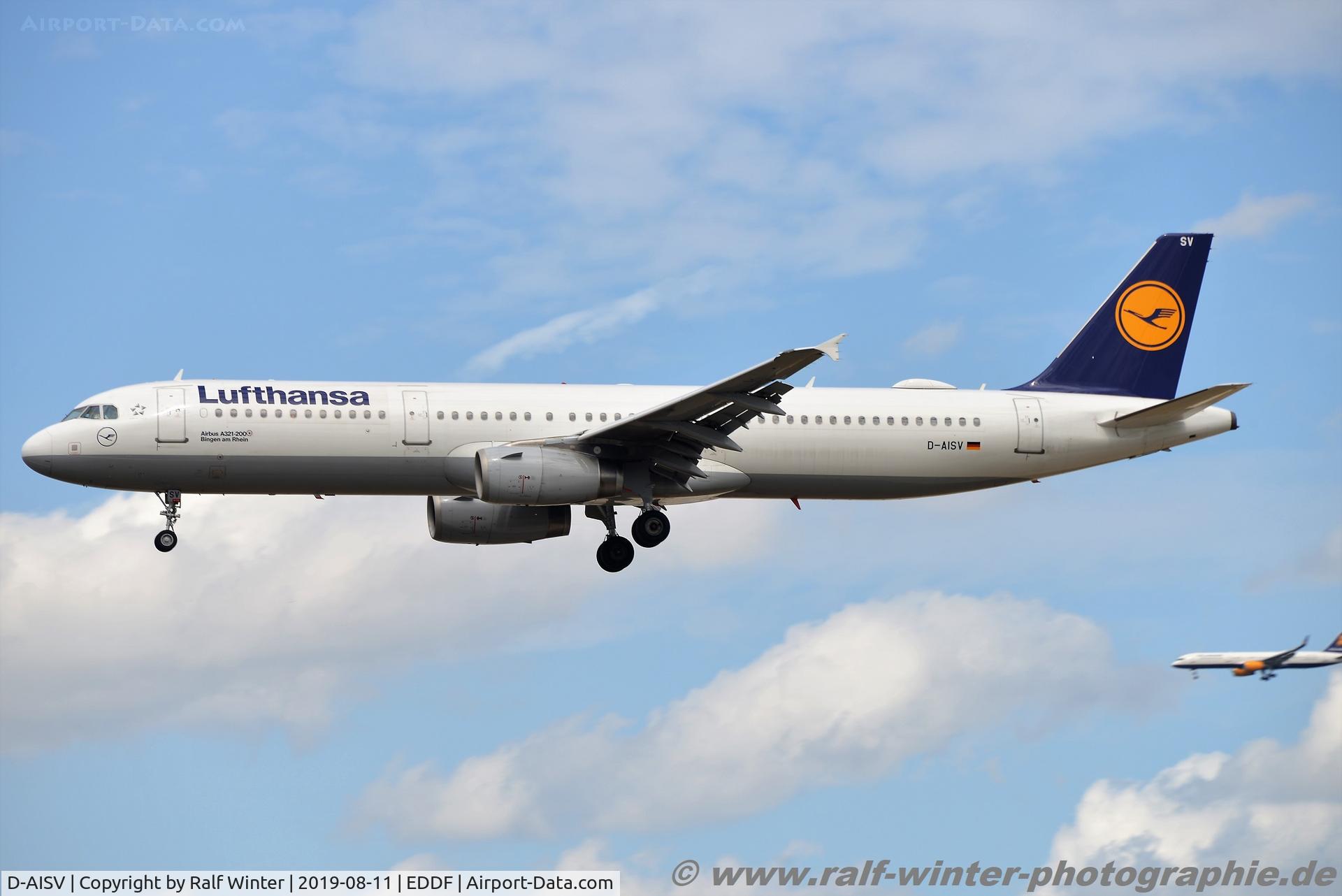 D-AISV, 2009 Airbus A321-231 C/N 4050, Airbus a321-231 - LH DLH Lufthans 'Bingen' - 4047 - D-AISV - 11.08.2019 - FRA