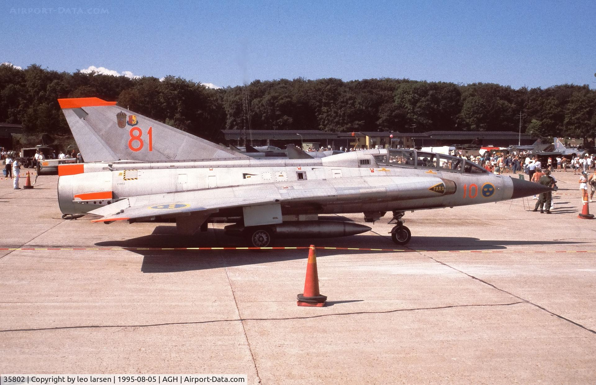 35802, 1962 Saab Sk-35C Draken C/N 35802, Ängelholm 5.8.1995