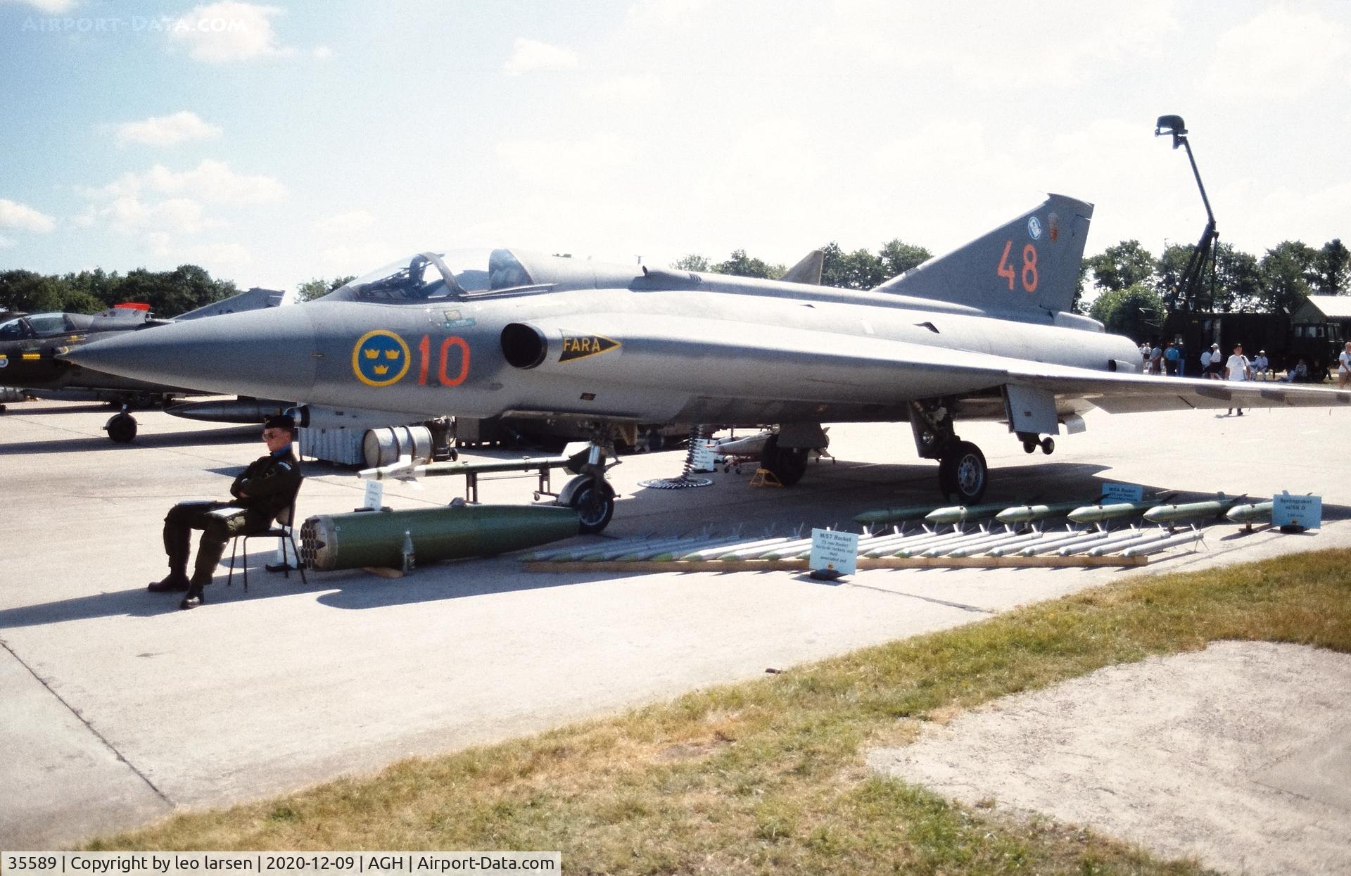 35589, 1969 Saab J-35J Draken C/N 35-589, Ängelholm F.10 5.8.1995