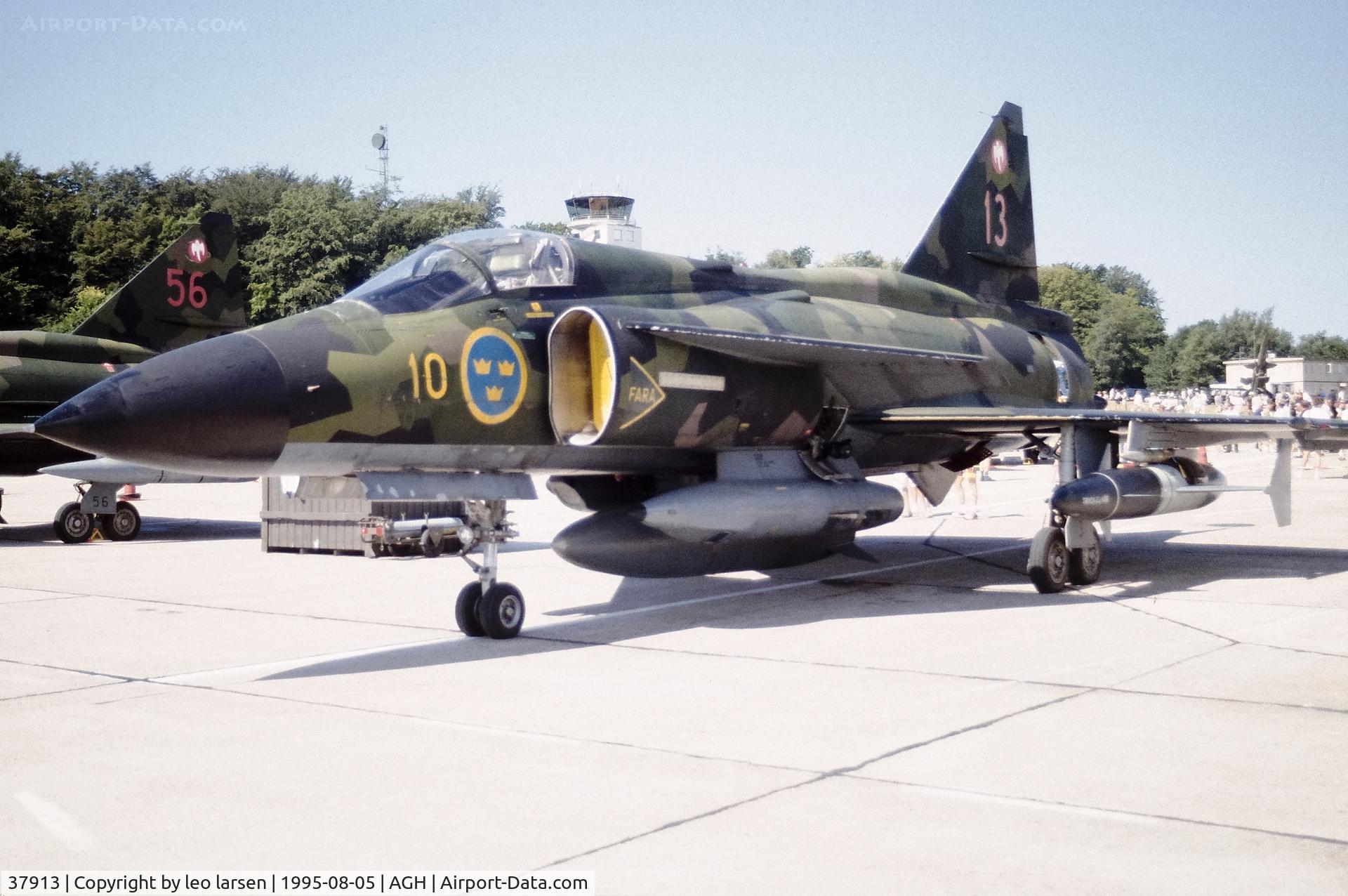 37913, 1977 Saab AJSH-37 Viggen C/N 37913, Ängelholm F.10 5.8.1995