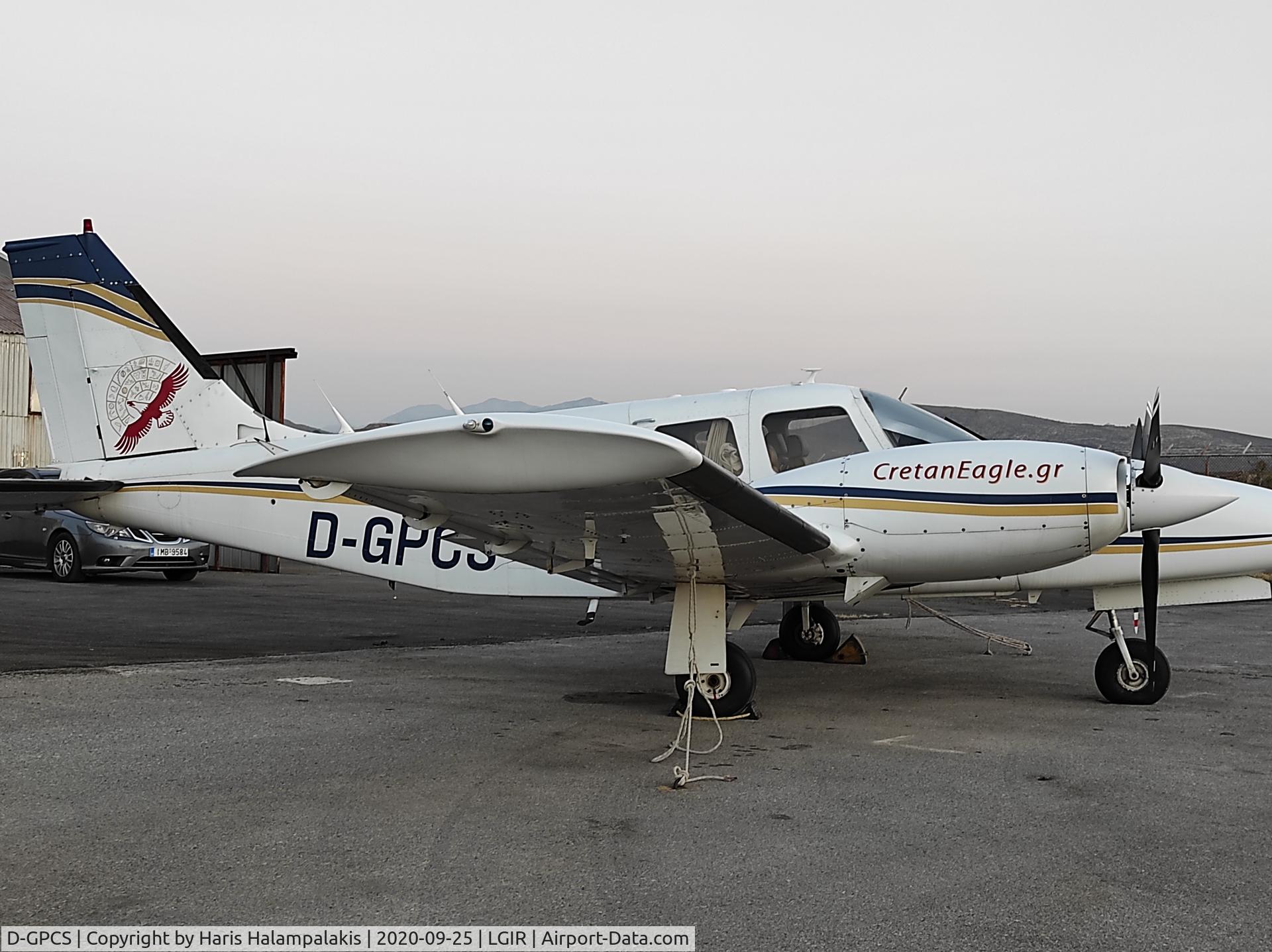 D-GPCS, 1980 Piper PA-34-200T Seneca II C/N 34-8070261, Operator Cretan Eagle Aviation, Flight School