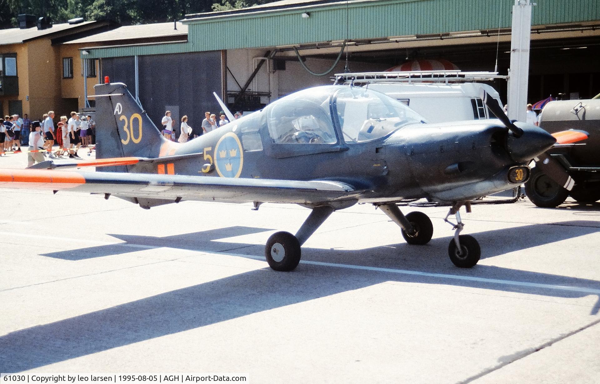 61030, 1972 Scottish Aviation Sk.61D Bulldog C/N BH100/137, Ängelholm F.10 5.8.1995
