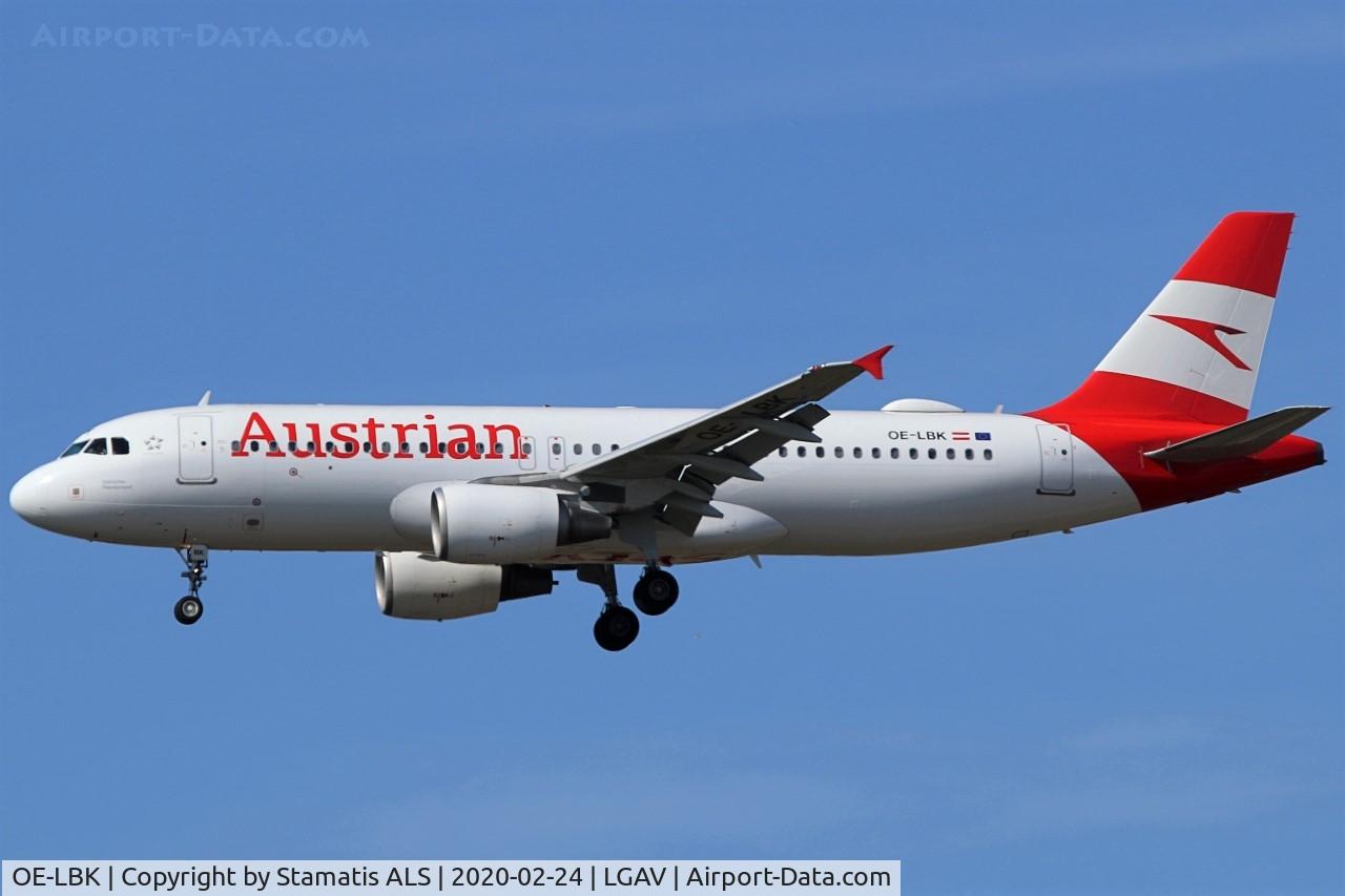 OE-LBK, 2003 Airbus A320-214 C/N 1931, AUSTRIAN