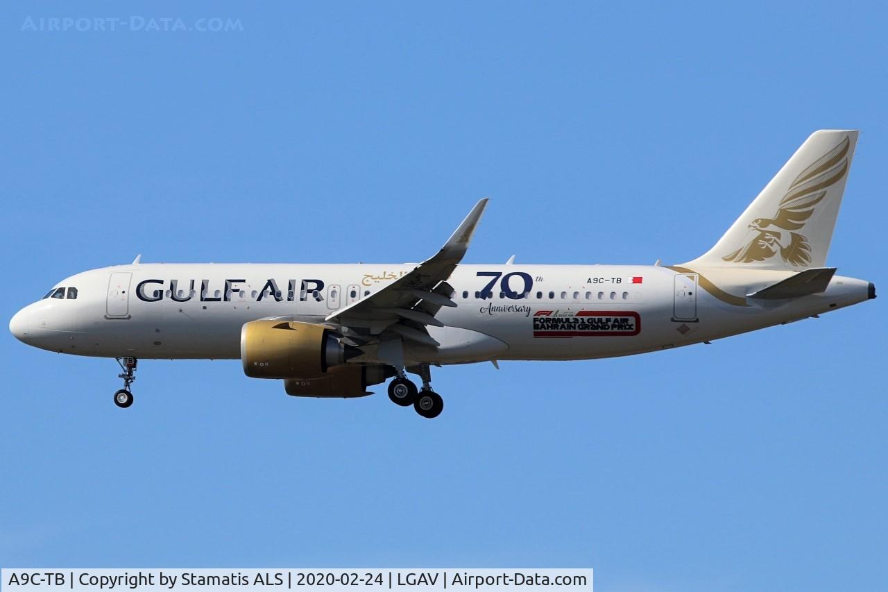 A9C-TB, 2019 Airbus A320-251N C/N 8779, GULF AIR