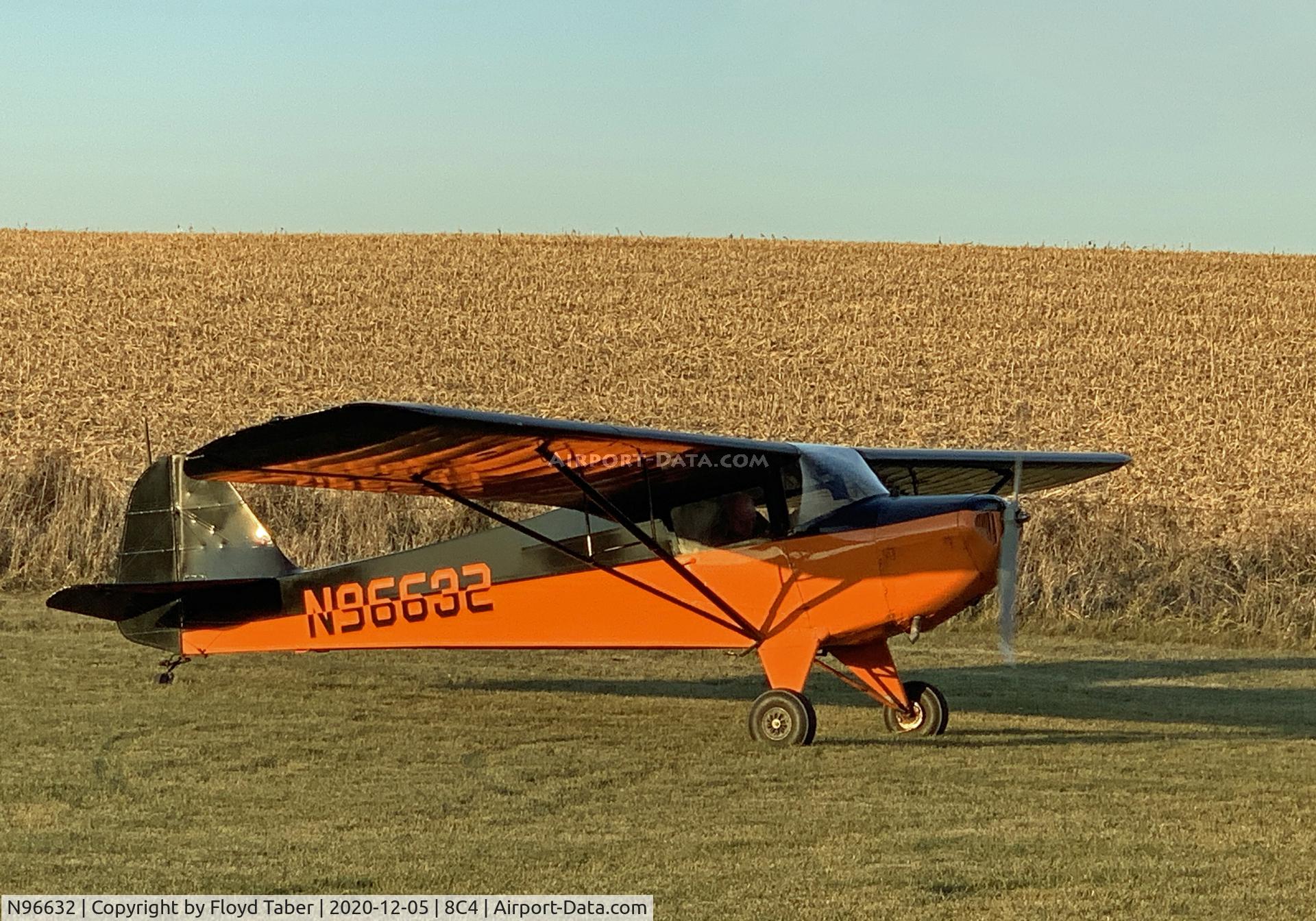 N96632, 1946 Taylorcraft BC12-D C/N 8932, Beautiful fall evening for flying
