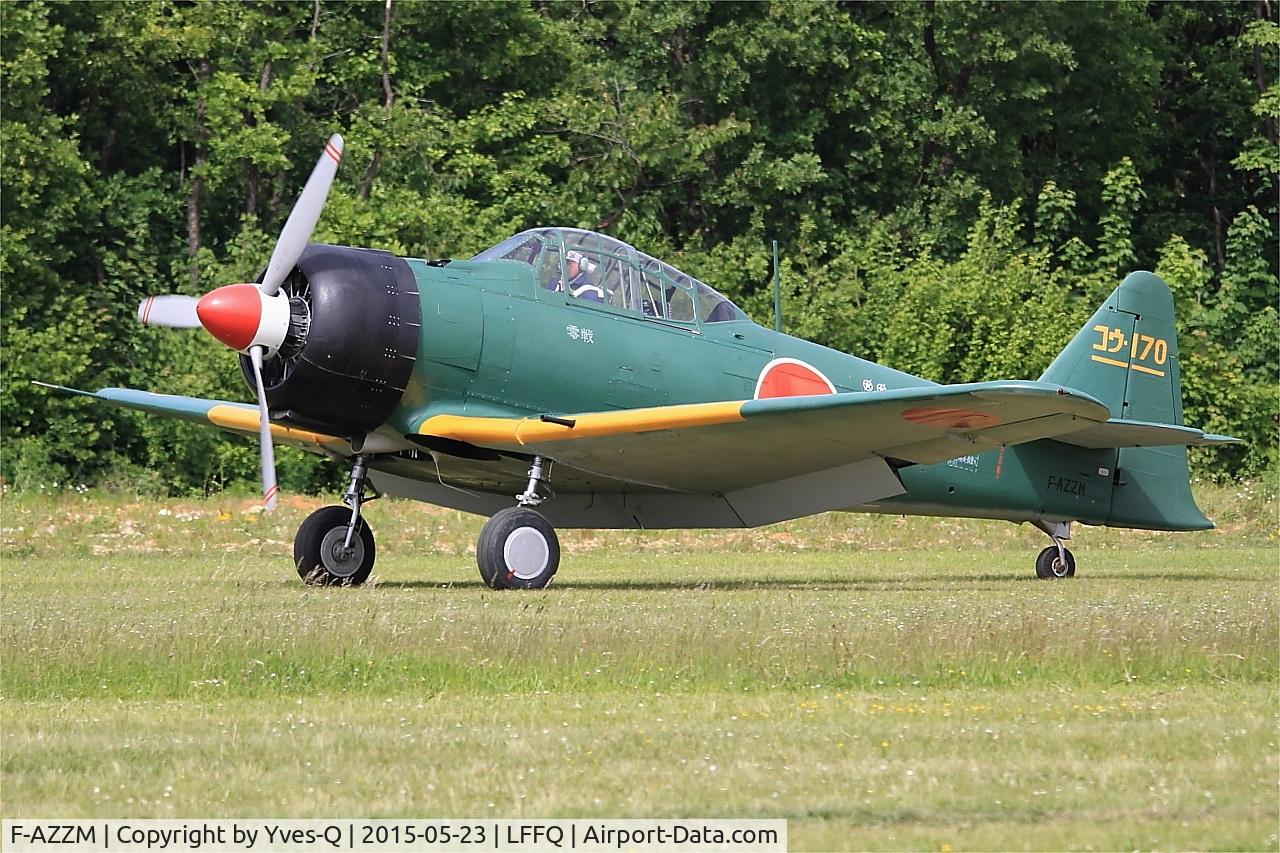 F-AZZM, 2000 North American AT-6B Texan C/N SA-32, North American AT-6B Texan, Landing, La Ferté-Alais airfield (LFFQ) Airshow 2015