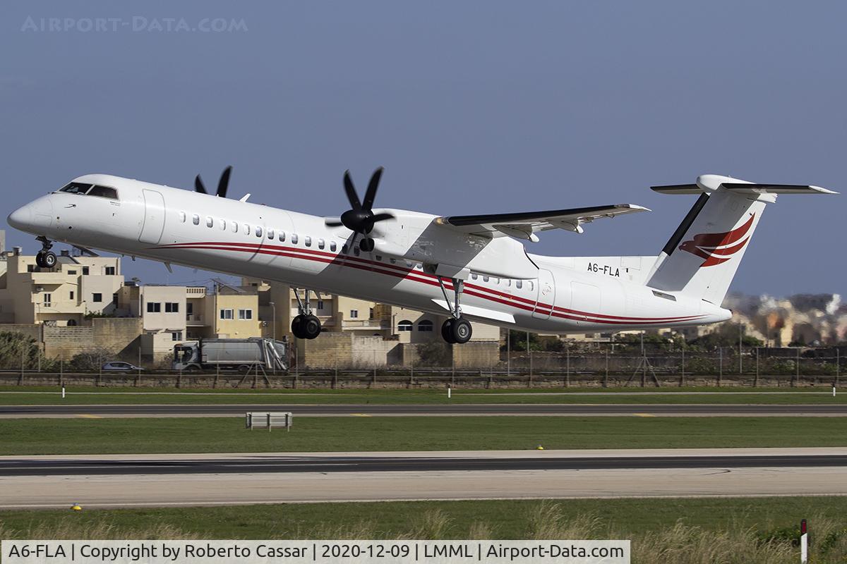 A6-FLA, 2013 De Havilland Canada DHC-8-402 Dash 8 C/N 4454, Runway 31