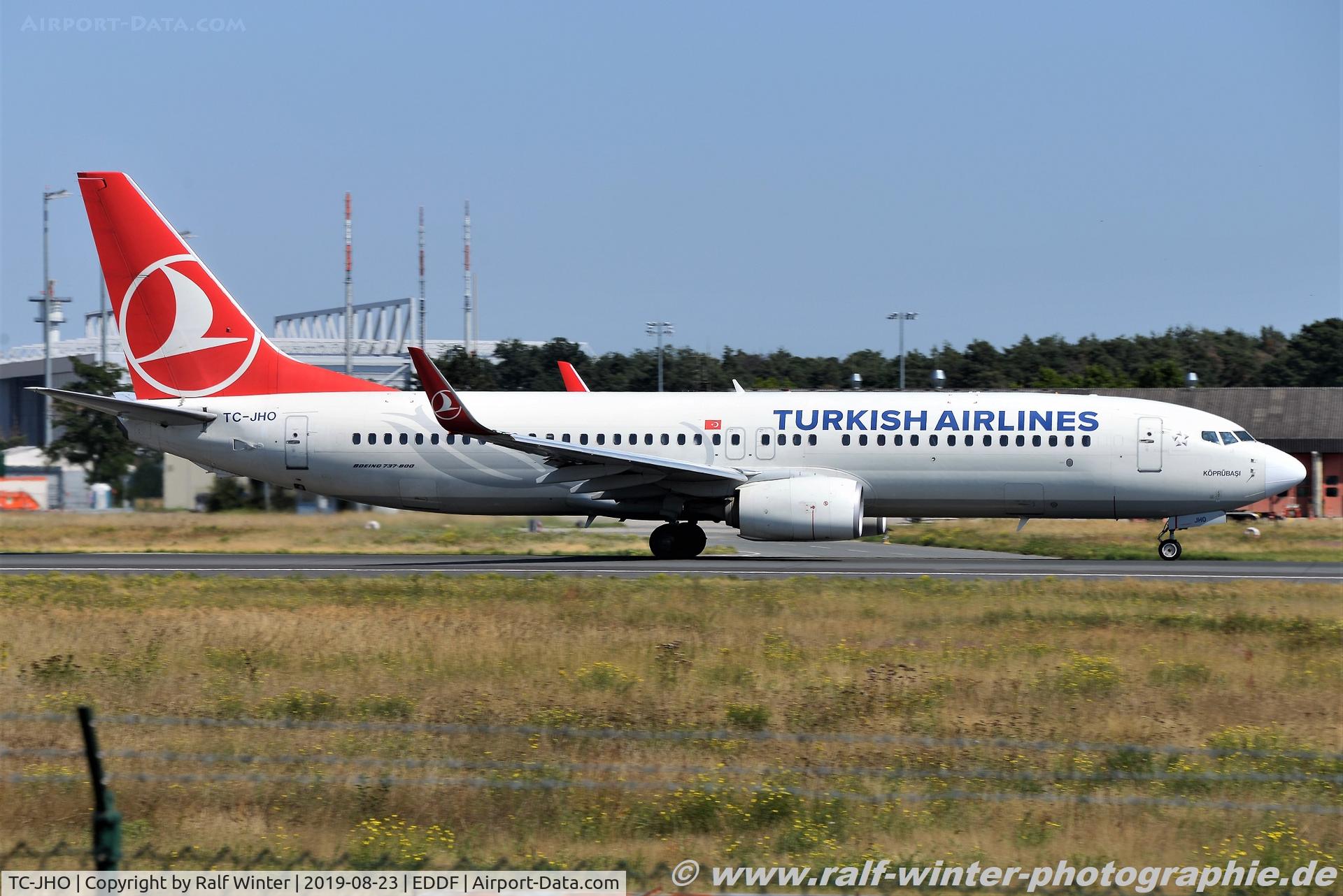 TC-JHO, 2013 Boeing 737-8F2 C/N 40987, Boeing 737-8F2(W) - TK THY Turkish Airlines 'Köprüba??' - 40987 - TC-JHO - 23.08.2019 - FRA