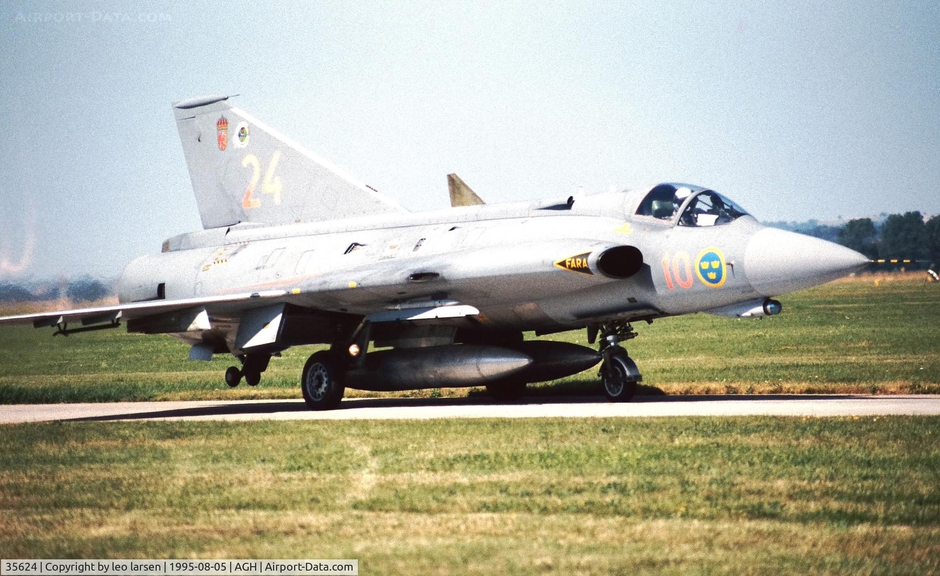 35624, Saab J-35J Draken C/N 35-624, Ängelholm F.10 5.8.1995