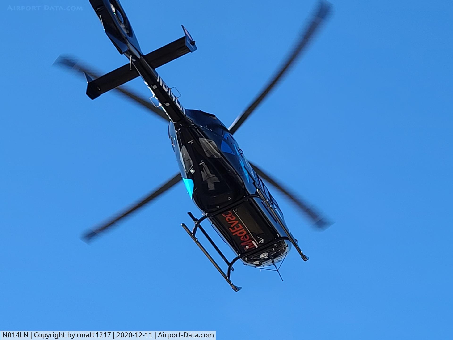 N814LN, 2007 Eurocopter EC-135P-2+ C/N 0628, Departing Northeast Georgia Medical Center as AirLife 14.