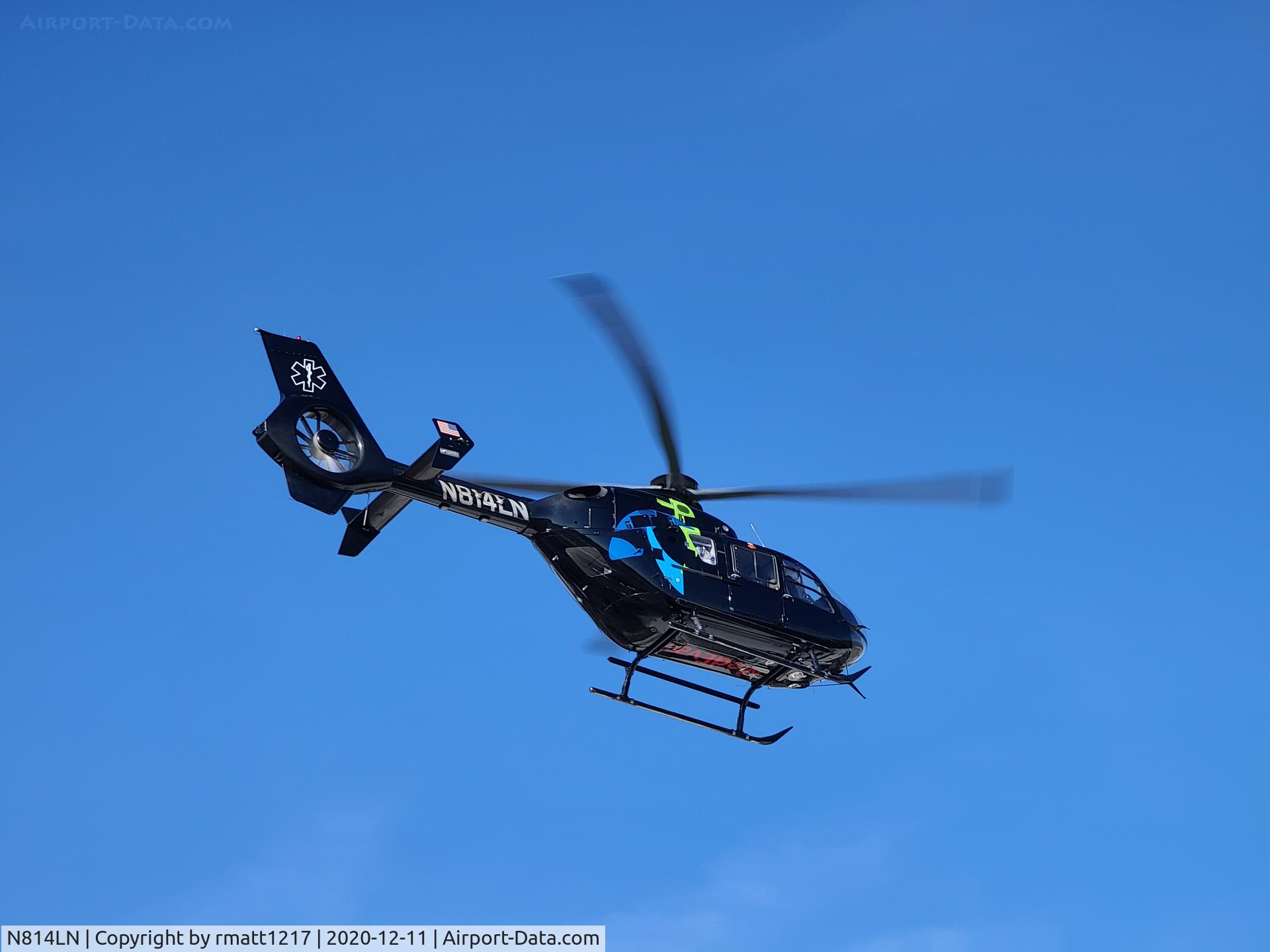 N814LN, 2007 Eurocopter EC-135P-2+ C/N 0628, Departing Northeast Georgia Medical Center as AirLife 14.