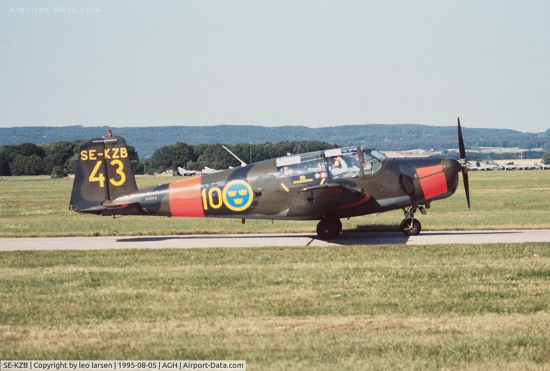 SE-KZB, 1953 Saab 91B Safir C/N 91-255, Ängelholm 5.8.1995
