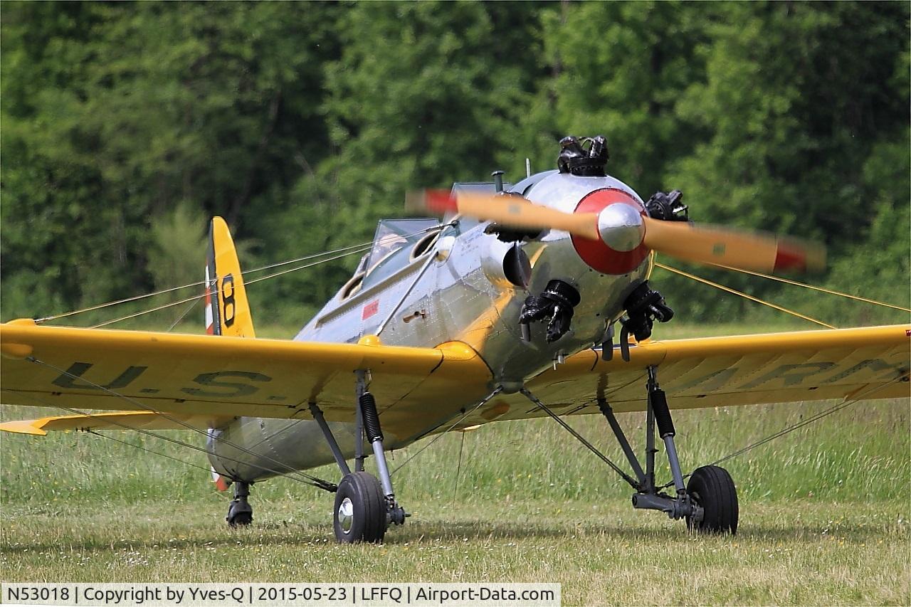 N53018, 1941 Ryan Aeronautical ST3KR C/N 1164, Ryan Aeronautical ST3KR, Taxiing, La Ferté-Alais Airfield (LFFQ) Air show 2015