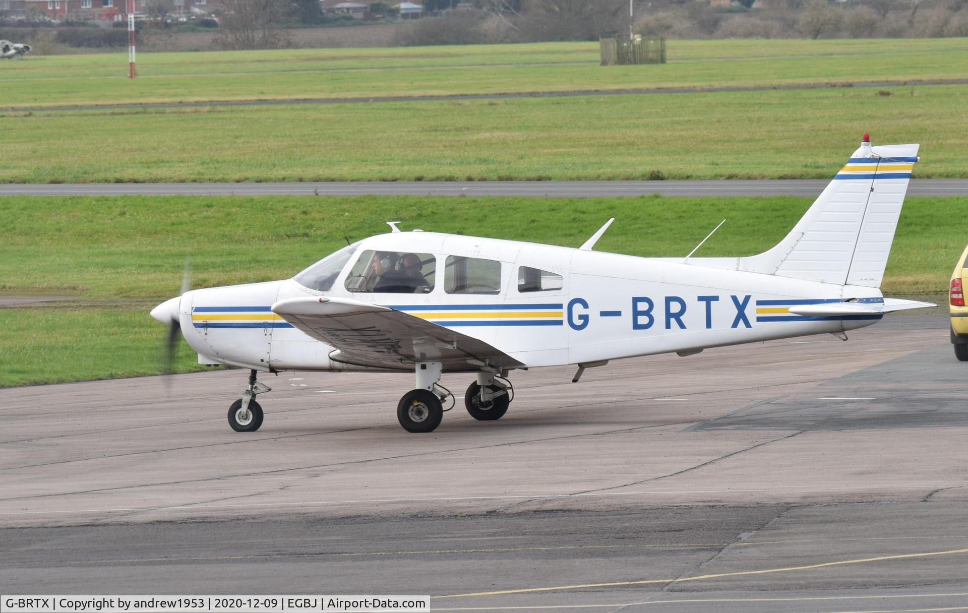 G-BRTX, 1976 Piper PA-28-151 Cherokee Warrior C/N 28-7615085, G-BRTX at Gloucestershire Airport.