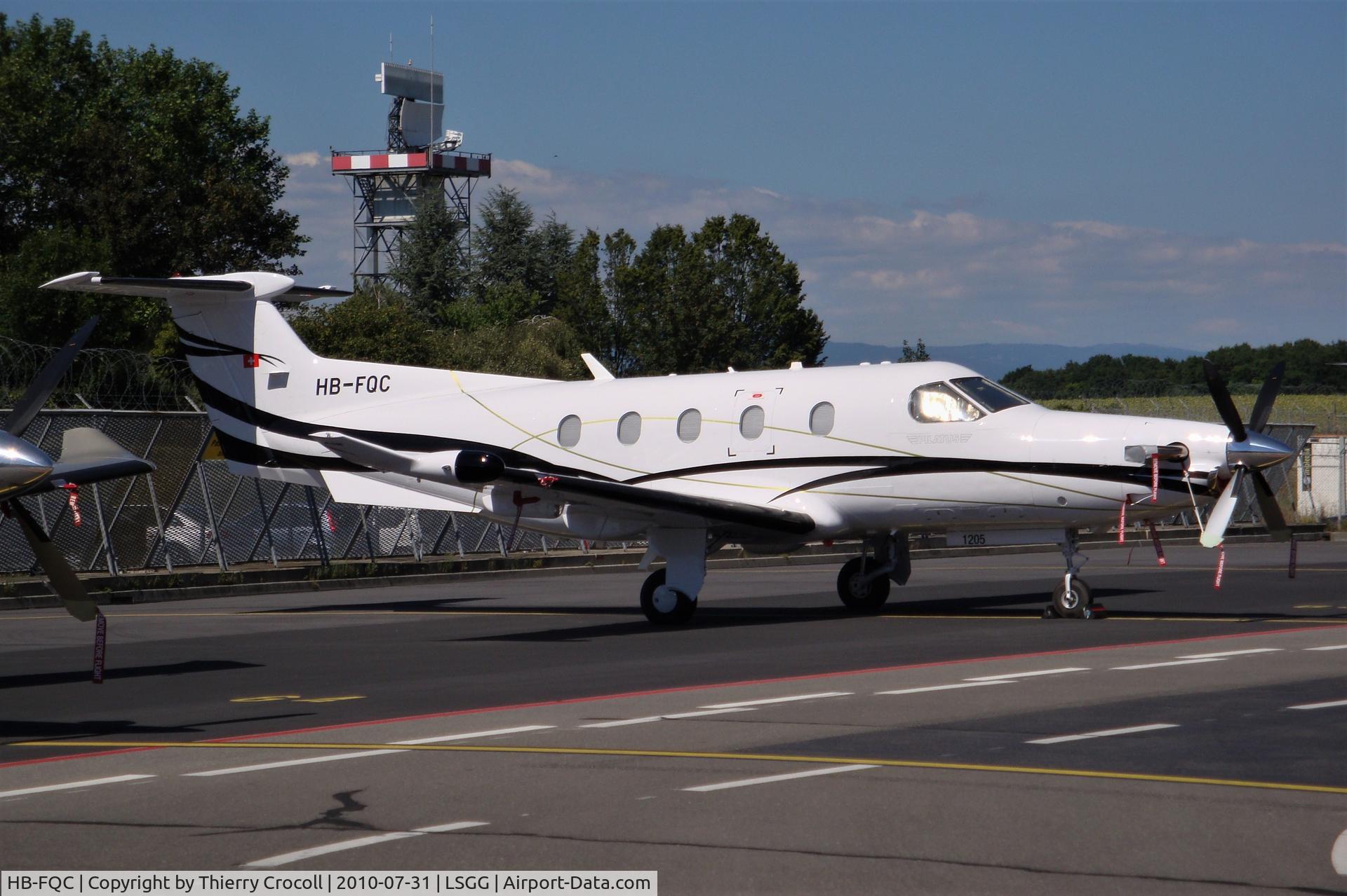 HB-FQC, 2010 Pilatus PC-12/47E C/N 1205, Resting at Geneva LSGG/GVA Switzerland, July 2010