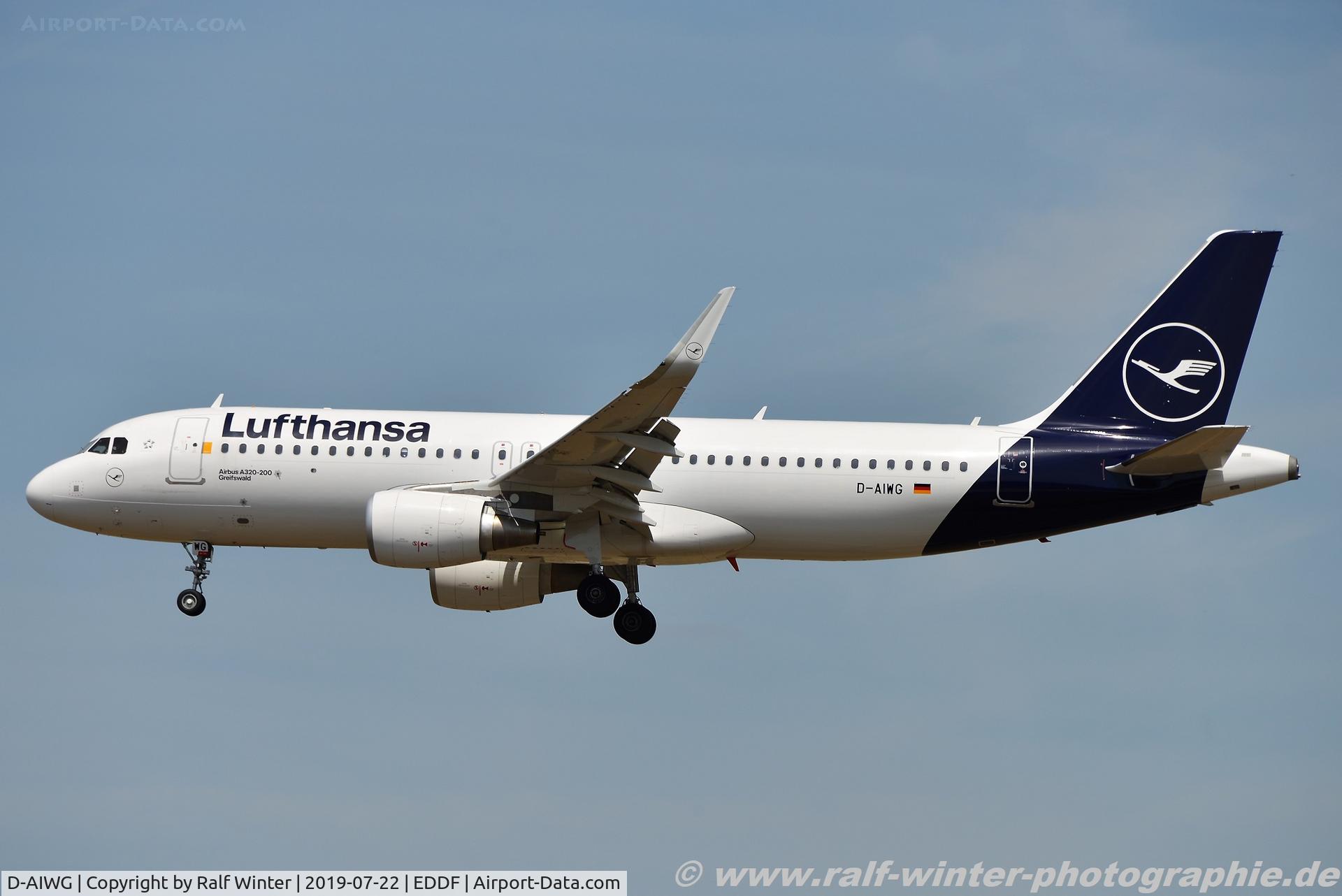 D-AIWG, 2019 Airbus A320-214 C/N 8902, Airbus A320-214(W) - LH DLH Lufthansa 'Greifswald' - 8902 - D-AIWG - 22.07.2019 - FRA