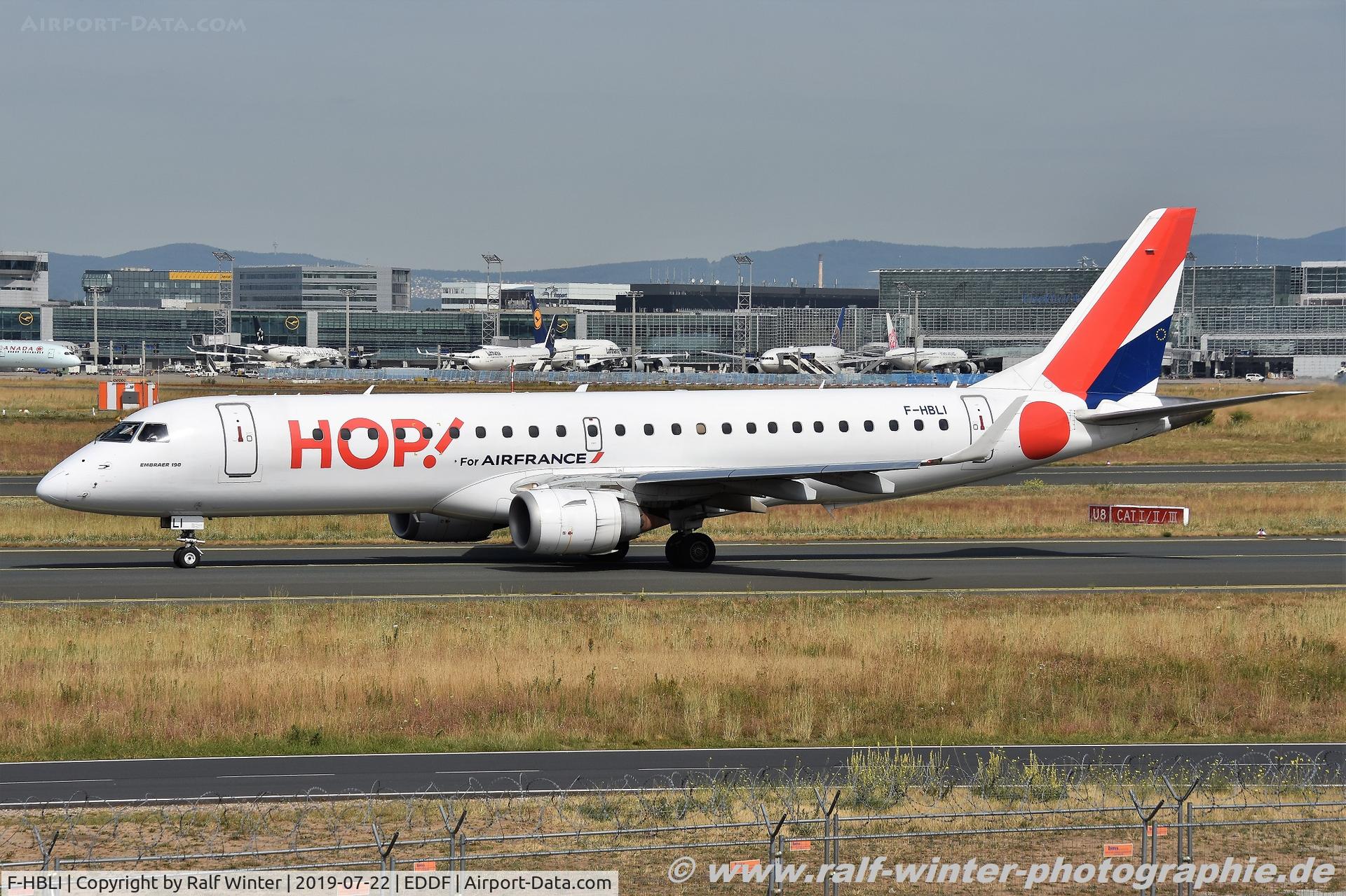 F-HBLI, 2009 Embraer 190LR (ERJ-190-100LR) C/N 19000298, Embraer ERJ-190-100LR - HOP! by Regional by Air France - F-HBLI - 22.07.2019 - FRA