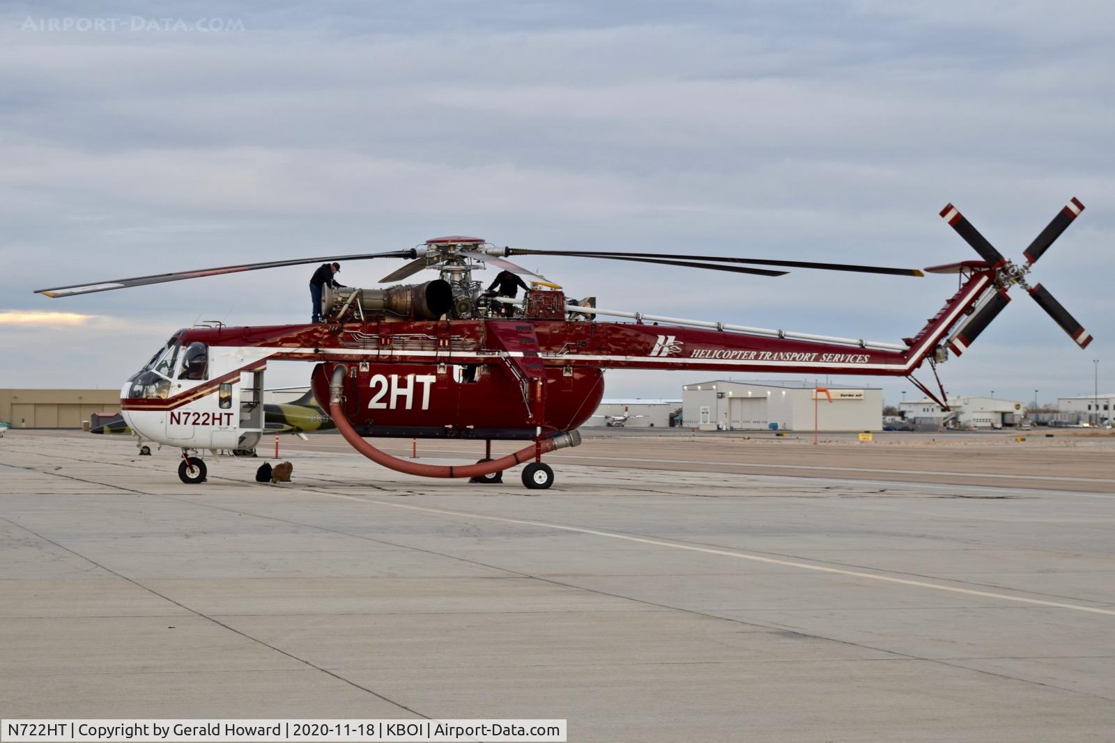 N722HT, 1969 Sikorsky CH-54B Tarhe C/N 64-075, Parked on the south GA ramp.
