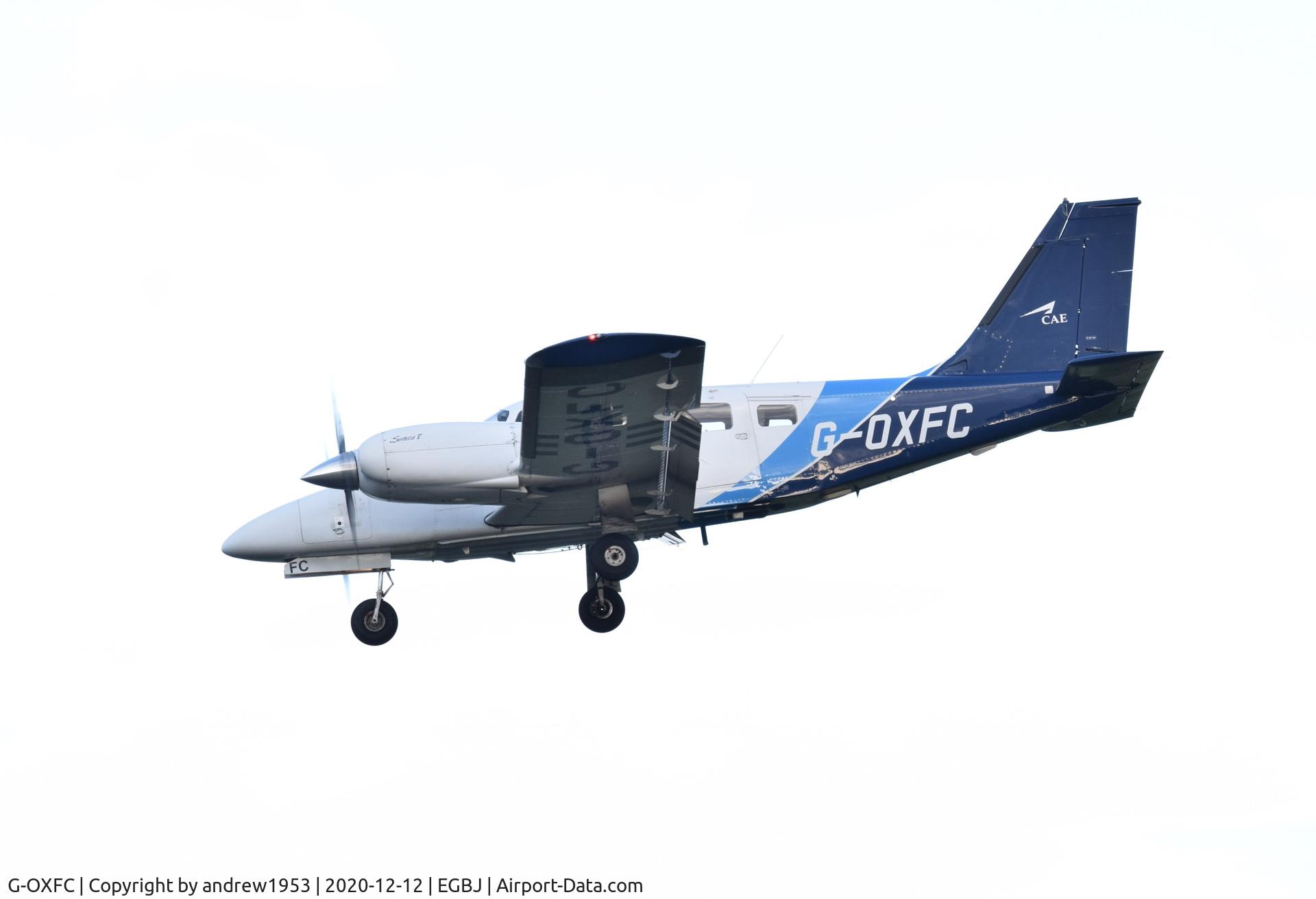 G-OXFC, 2013 Piper PA-34-220T Seneca V C/N 34-49481, G-OXFC at Gloucestershire Airport.