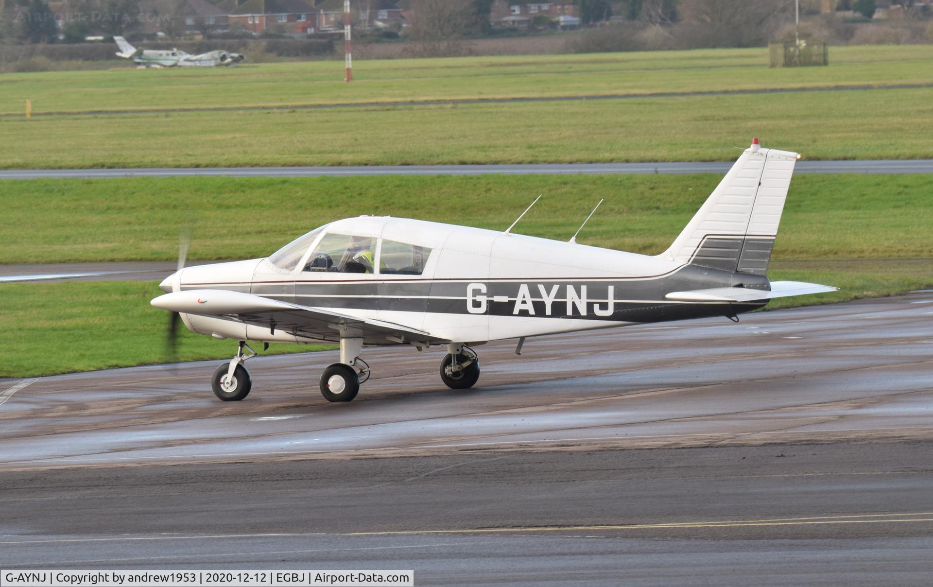 G-AYNJ, 1970 Piper PA-28-140 Cherokee C/N 28-26810, G-AYNJ at Gloucestershire Airport.