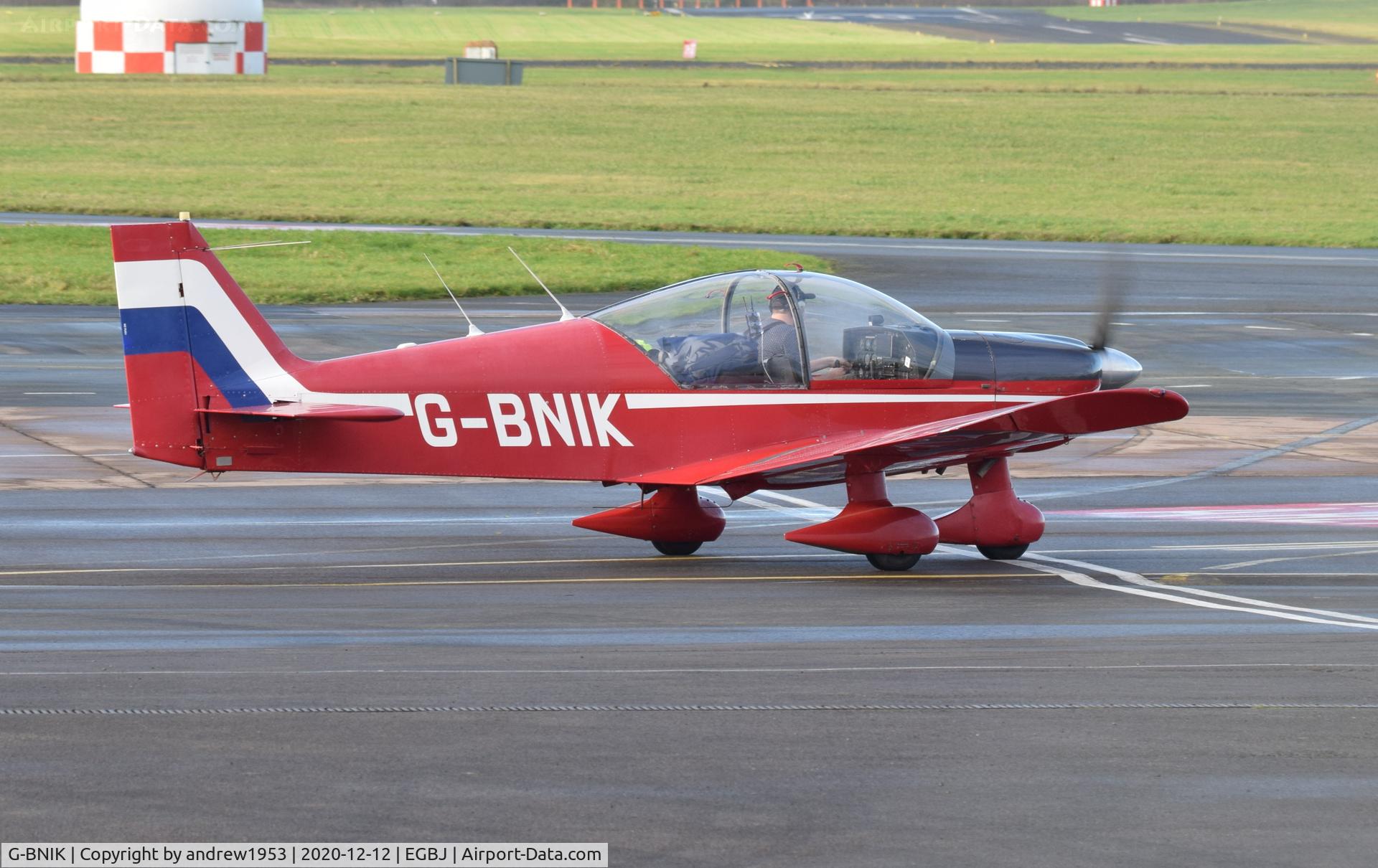 G-BNIK, 1974 Robin HR-200-120B C/N 43, G-BNIK at Gloucestershire Airport.