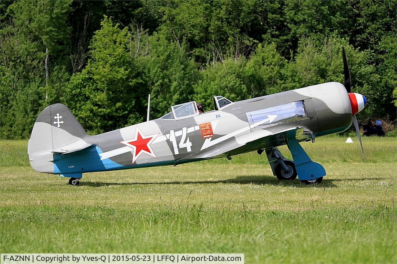 F-AZNN, Yakovlev Yak-11 C/N 25 III/05, Yakovlev YAK-11, Taxiing, La Ferté-Alais airfield (LFFQ) Airshow 2015