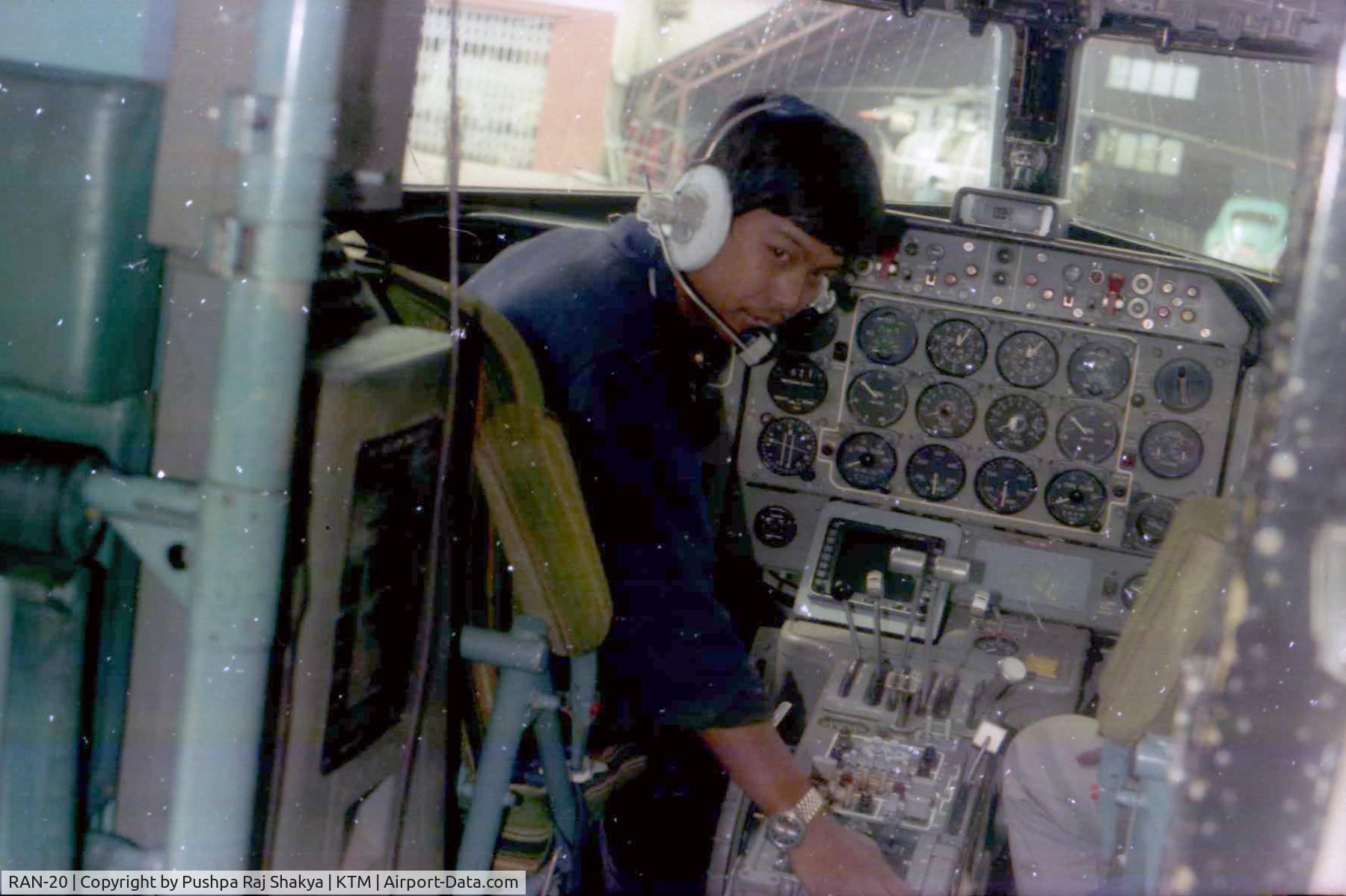RAN-20, 1972 Hawker Siddeley HS.748 Series 2A C/N 1698, Photo taken at Tribhuvan Int'l Airport Kathmandu, Nepal.1983
