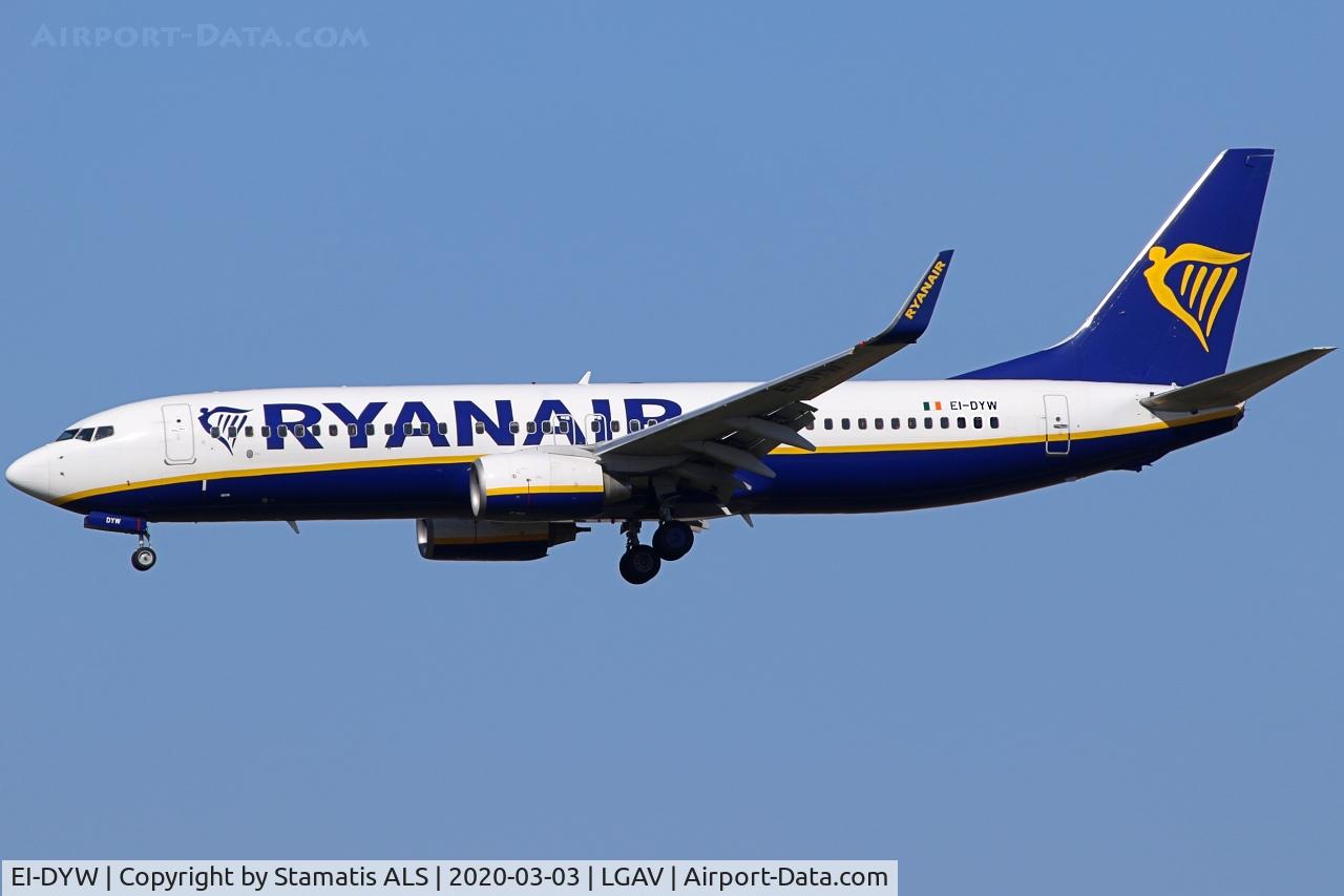 EI-DYW, 2008 Boeing 737-8AS C/N 33635, RYANAIR