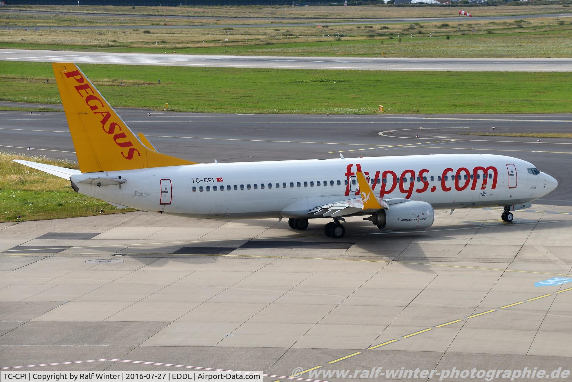TC-CPI, 2012 Boeing 737-82R C/N 40014, Boeing 737-82R(W) - PC PGT Pegasus 'Almira' - 40014 - TC-CPI - 27.07.2016 - DUS
