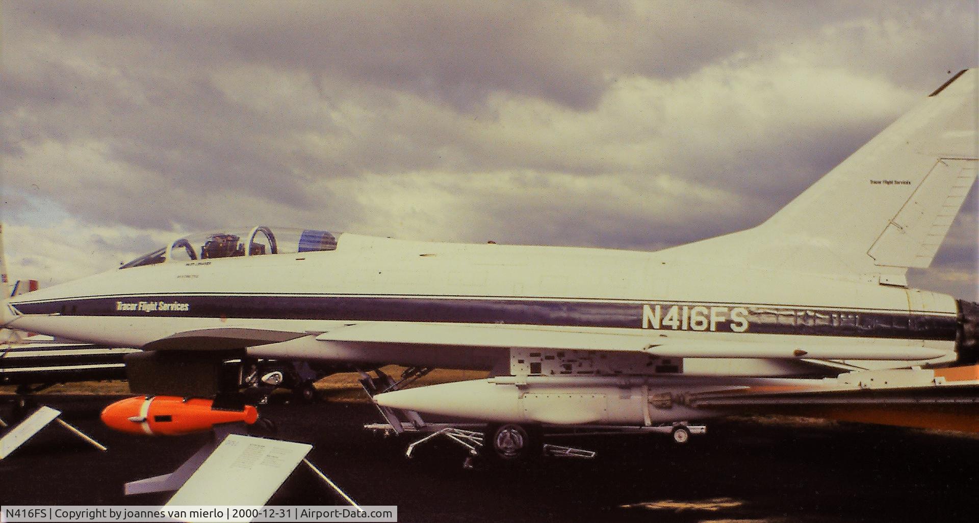 N416FS, 1955 North American F-100F Super Sabre C/N 56-3916, Scan from slide
