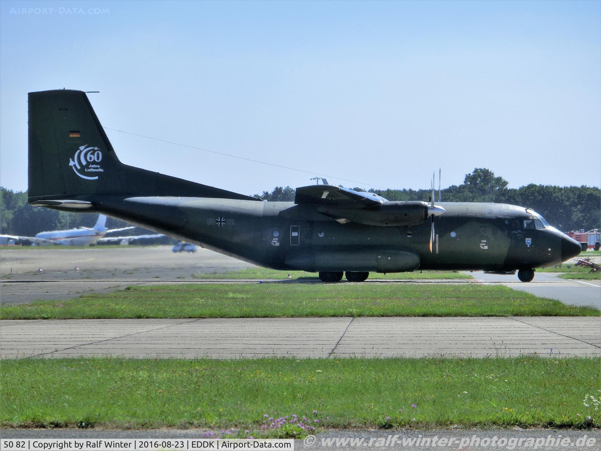 50 82, Transall C-160D C/N D119, Transall C-160D - German Air Force Sticker 60 Jahre Luftwaffe - D-119 - 50+82 - 23.08.2016 - CGN
