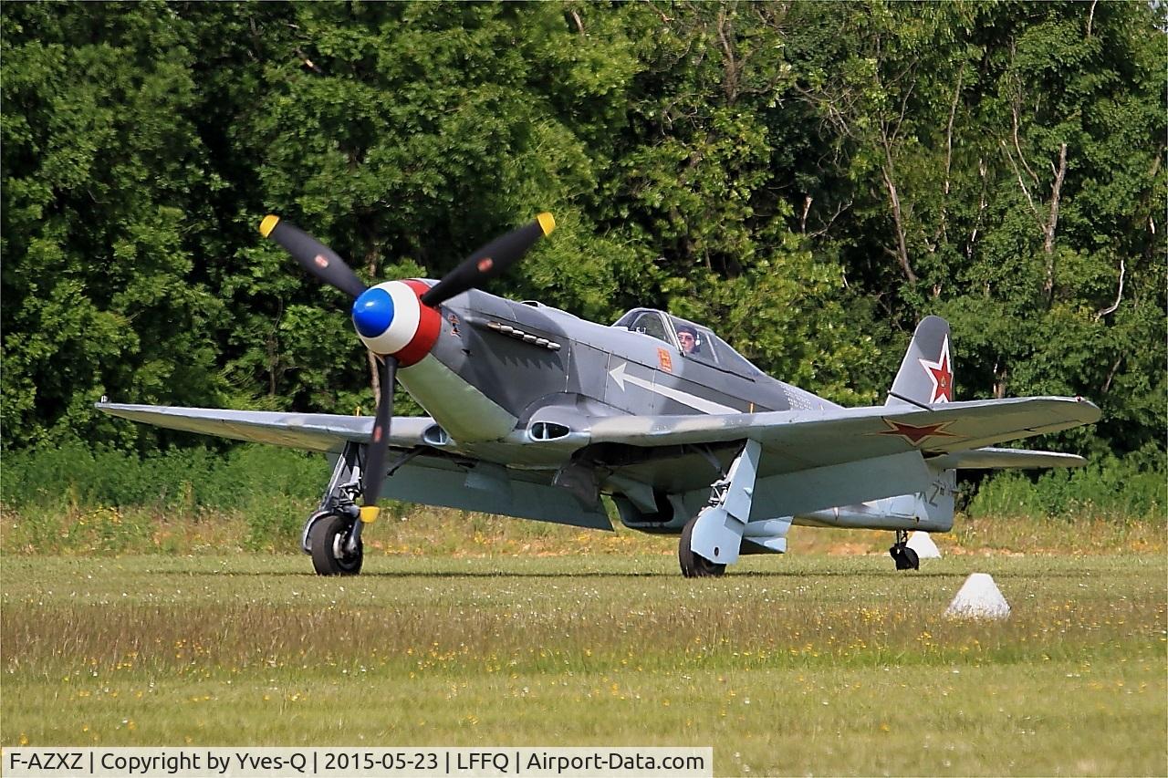 F-AZXZ, 1944 Yakovlev Yak-3UA Replica C/N Y337, Yakovlev YAK-3UA Replica, Landing, La Ferté-Alais Airfield (LFFQ) Air show 2016
