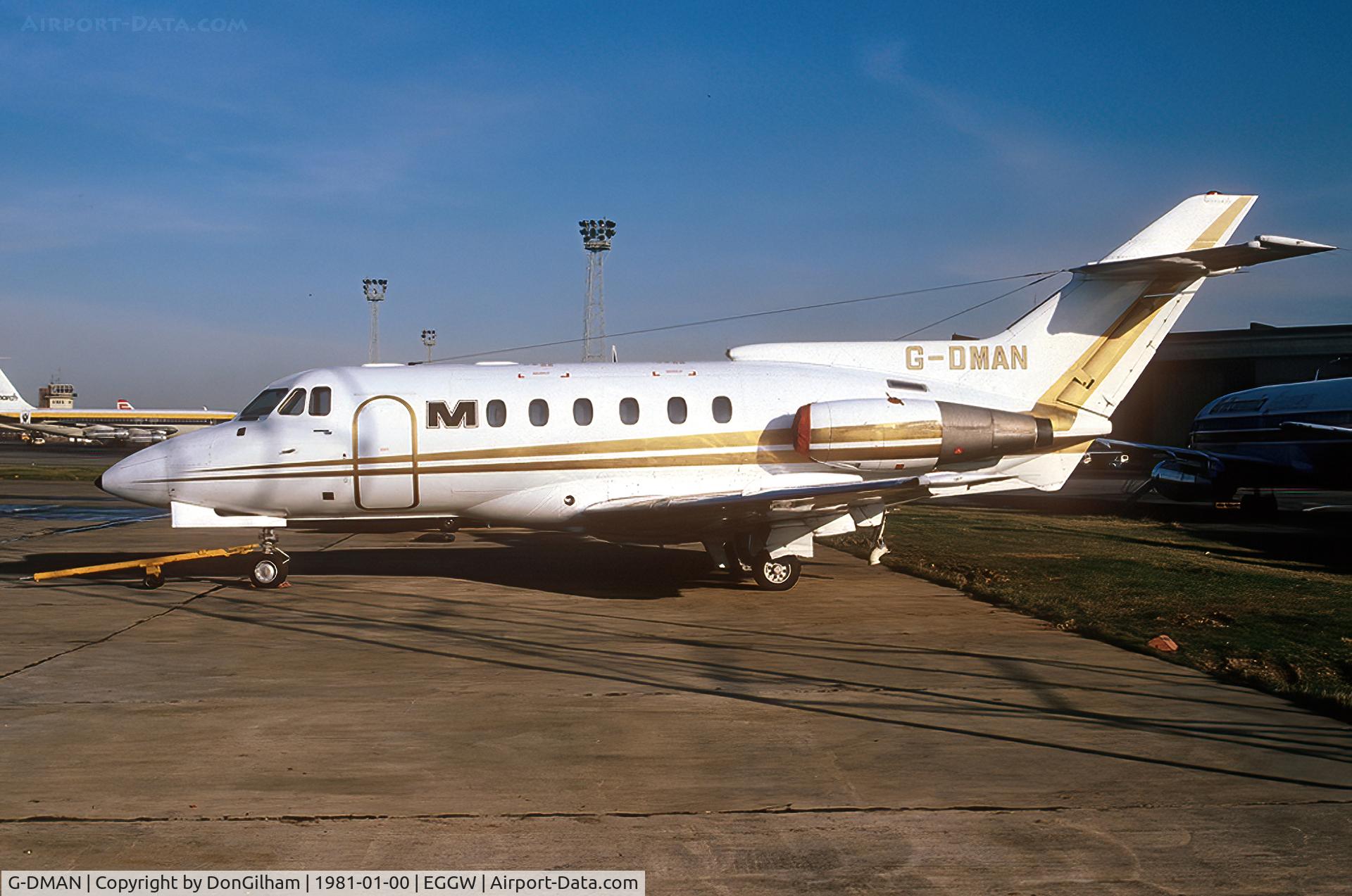 G-DMAN, 1974 Hawker Siddeley HS.125 Series 600B C/N 256033, Taken at Luton on a cold January day