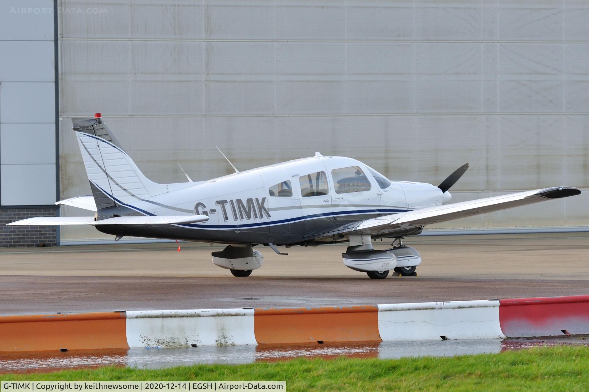 G-TIMK, 1980 Piper PA-28-181 Cherokee Archer II C/N 28-8090214, Parked at Norwich.