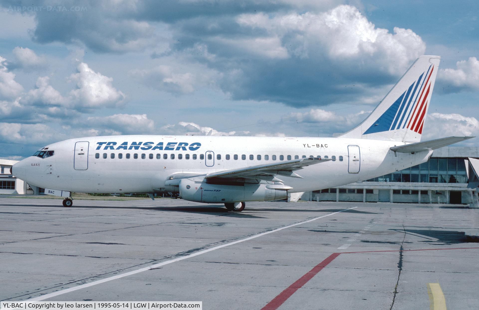 YL-BAC, 1981 Boeing 737-236 C/N 22034, Gatwick 14.5.1995
