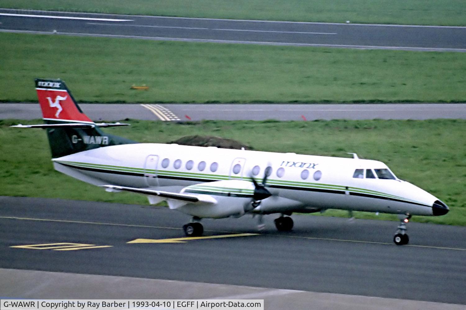 G-WAWR, 1992 British Aerospace Jetstream 41 C/N 41006, G-WAWR   BAe Jetstream 41 [41006] (Manx Airlines) Cardiff-(Rhoose)~G 10/04/1993