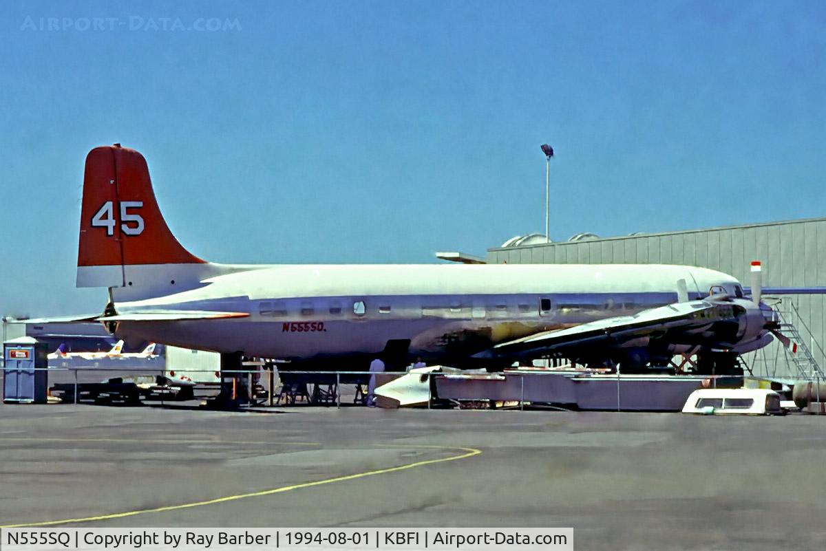N555SQ, 1957 Douglas DC-6B C/N 45137, N555SQ   Douglas DC-6B [45137] (Air Cargo Express) Seattle-Boeing Field / King County Int'l~N 01/08/1994