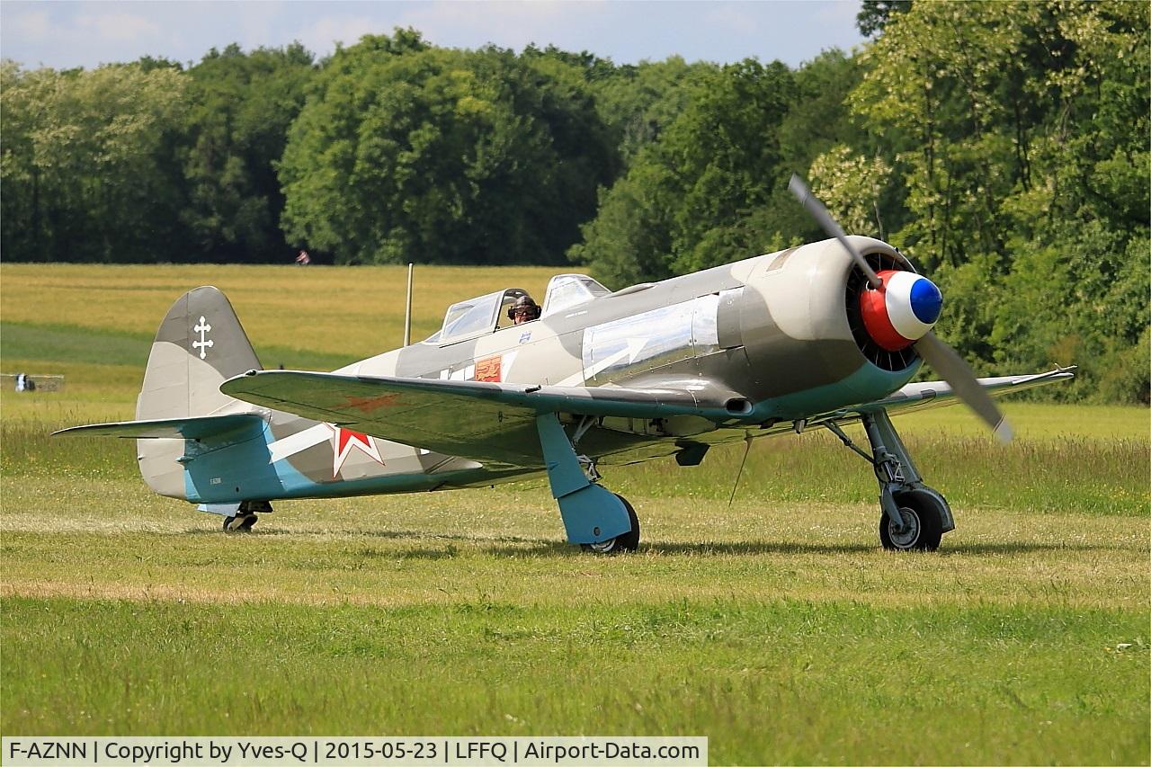 F-AZNN, Yakovlev Yak-11 C/N 25 III/05, Yakovlev YAK-11, Taxiing, La Ferté-Alais airfield (LFFQ) Airshow 2015